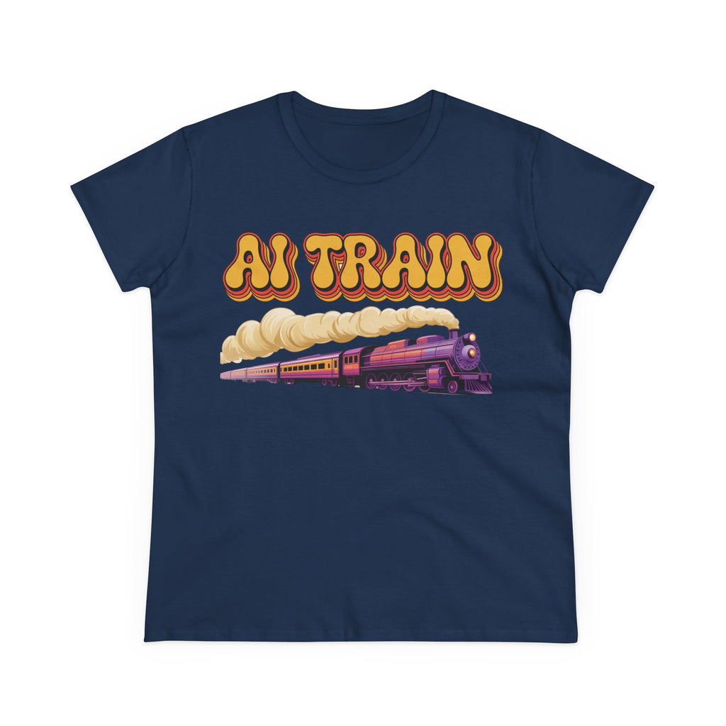 AI TRAIN  "Quantum Rail System" Women's Midweight Cotton Tee