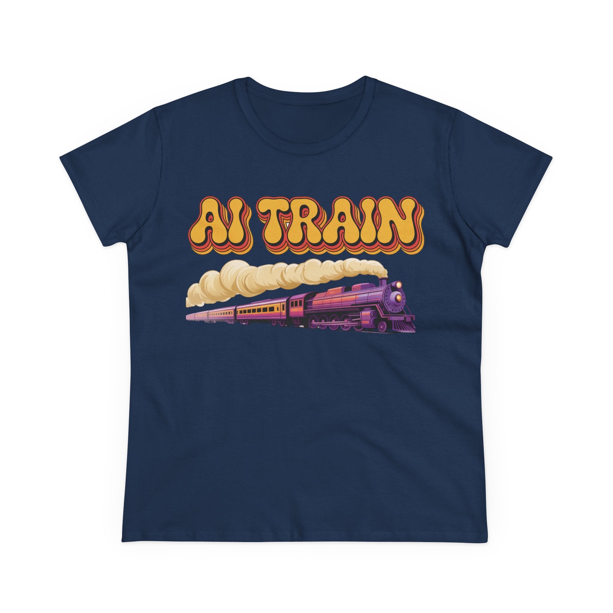 AI TRAIN  "Quantum Rail System" Women's Midweight Cotton Tee