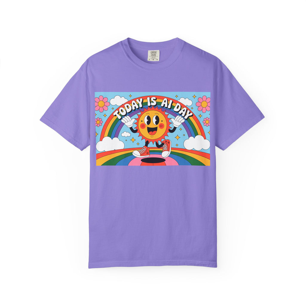 Today Is AI Day  "Sunshine Circuit" Unisex Garment-Dyed T-shirt