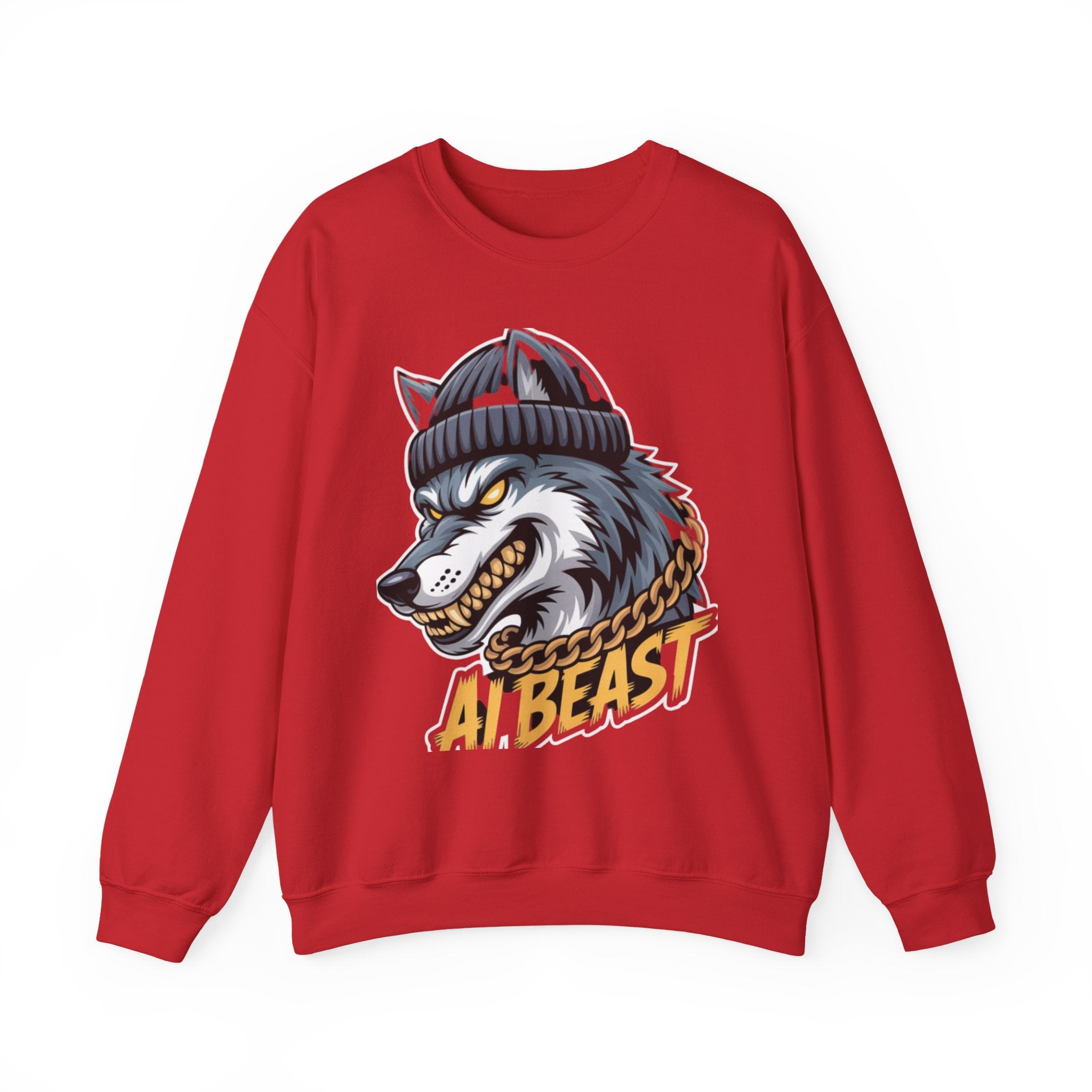 AI BEAST  "Wolf Byte Syndicate" Unisex Heavy Blend™ Crewneck Sweatshirt