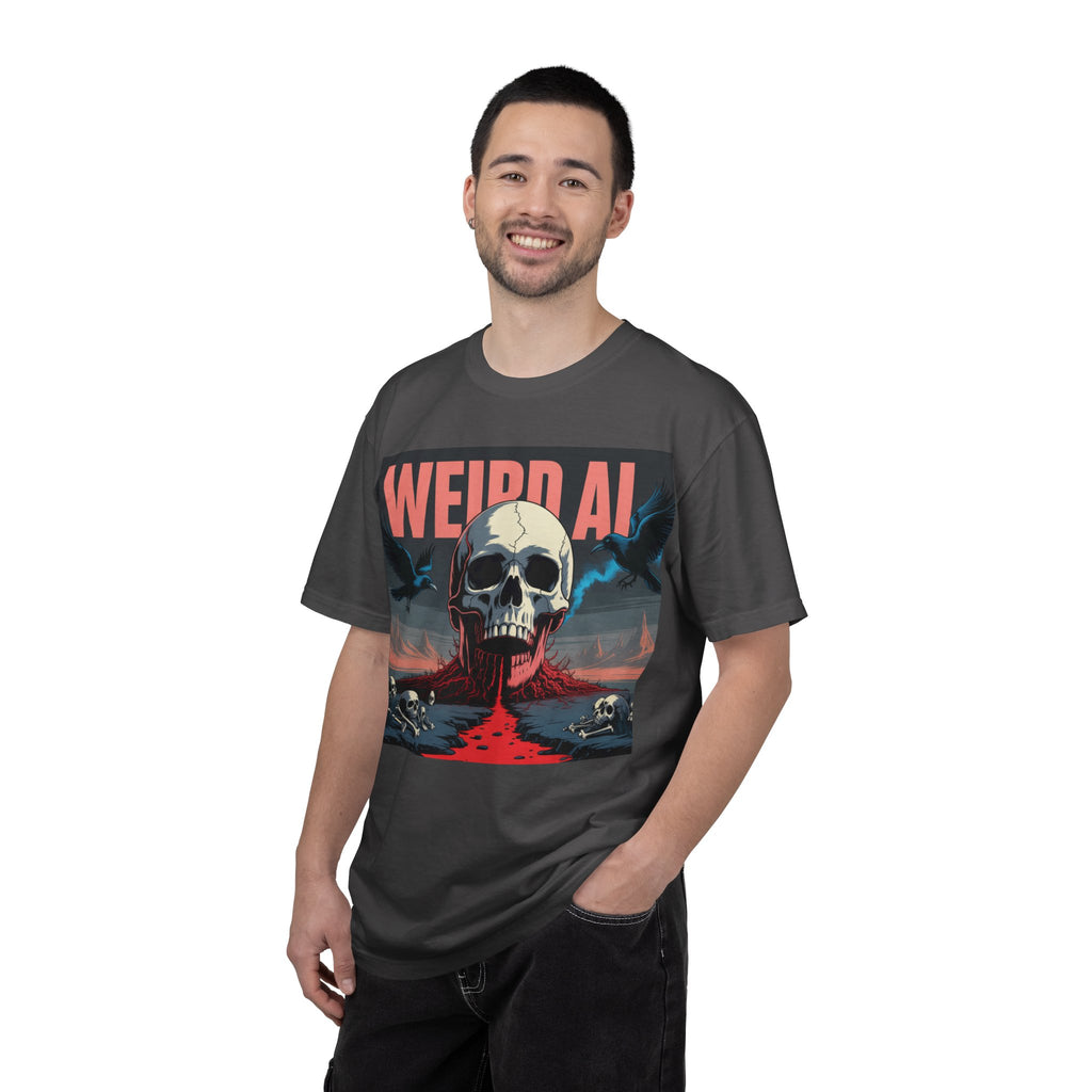 Weird AI  "Skeleton Volcano Edition”  Unisex Garment-Dyed T-shirt
