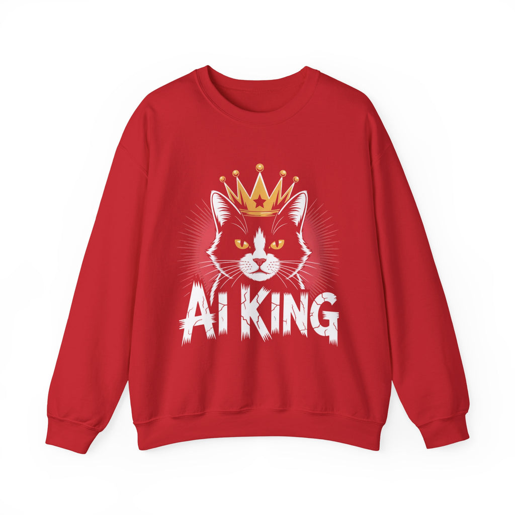 AI King  "Glitch Monarch" Unisex Heavy Blend™ Crewneck Sweatshirt