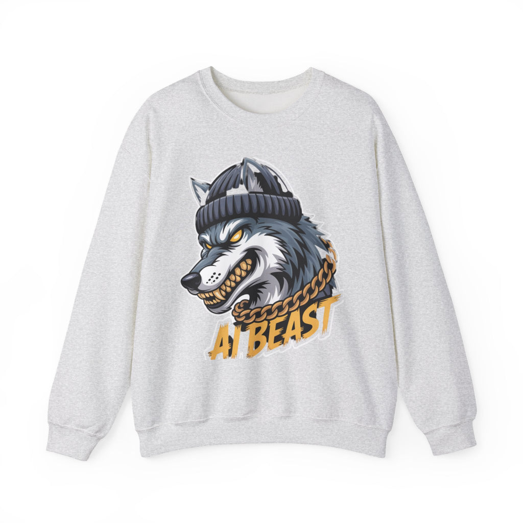 AI BEAST  "Wolf Byte Syndicate" Unisex Heavy Blend™ Crewneck Sweatshirt