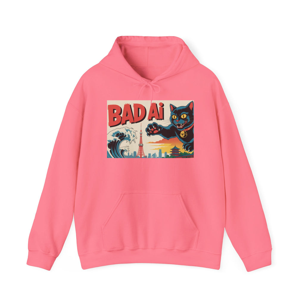 BAD AI " Kaiju Kitty " Unisex Heavy Blend™ Hooded Sweatshirt