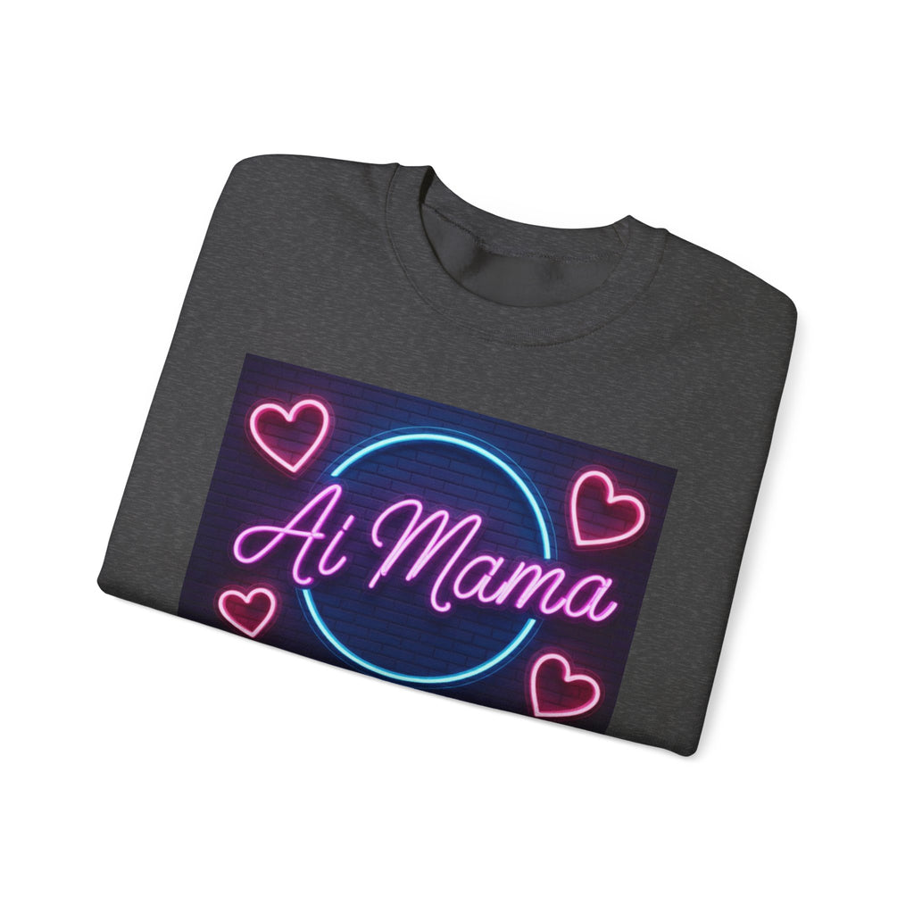 AI MAMA “ Electric Love Loop ” Unisex Heavy Blend™ Crewneck Sweatshirt