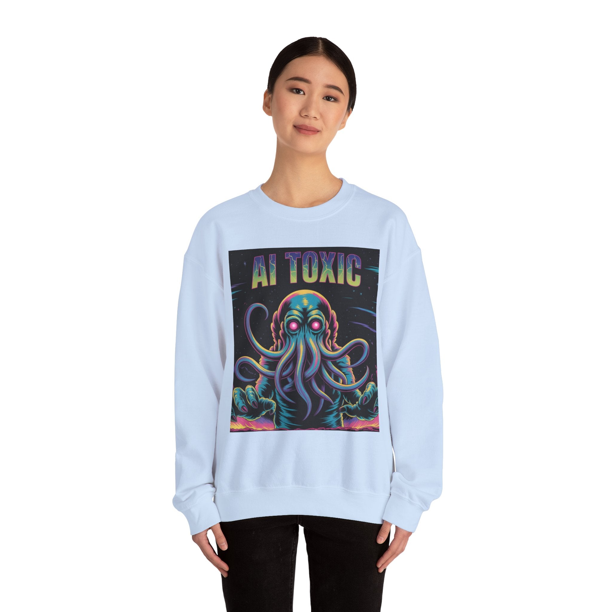AI TOXIC  "Data Overlord" Unisex Heavy Blend™ Crewneck Sweatshirt