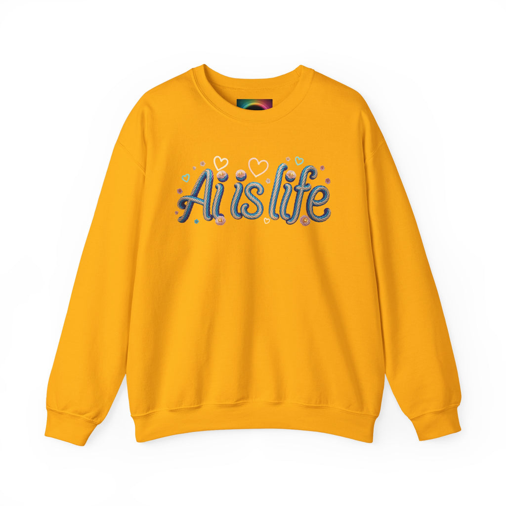 AI is LIFE " TWISTED BEAUTY " Retro Script Graphic Pullover for Artists Sweatshirt