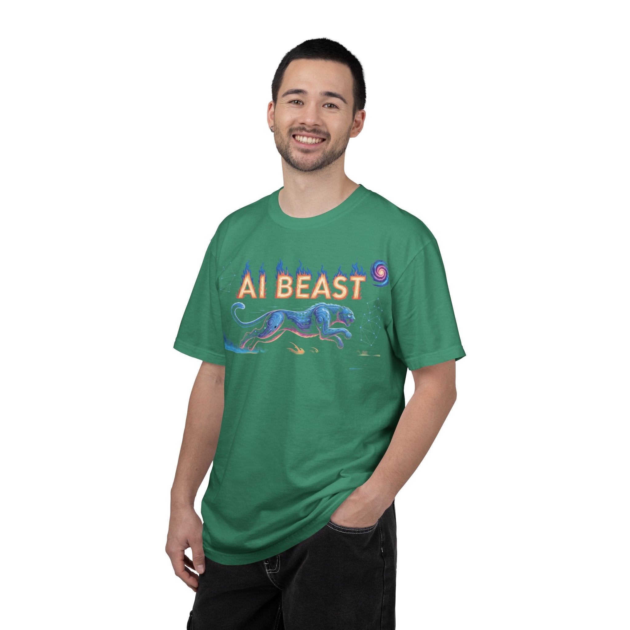 AI BEAST “Digital Predator” Unisex Garment-Dyed T-shirt