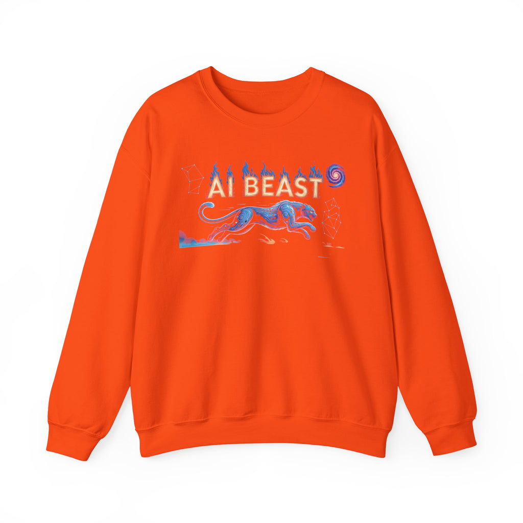 AI BEAST “Digital Predator” Unisex Heavy Blend™ Crewneck Sweatshirt