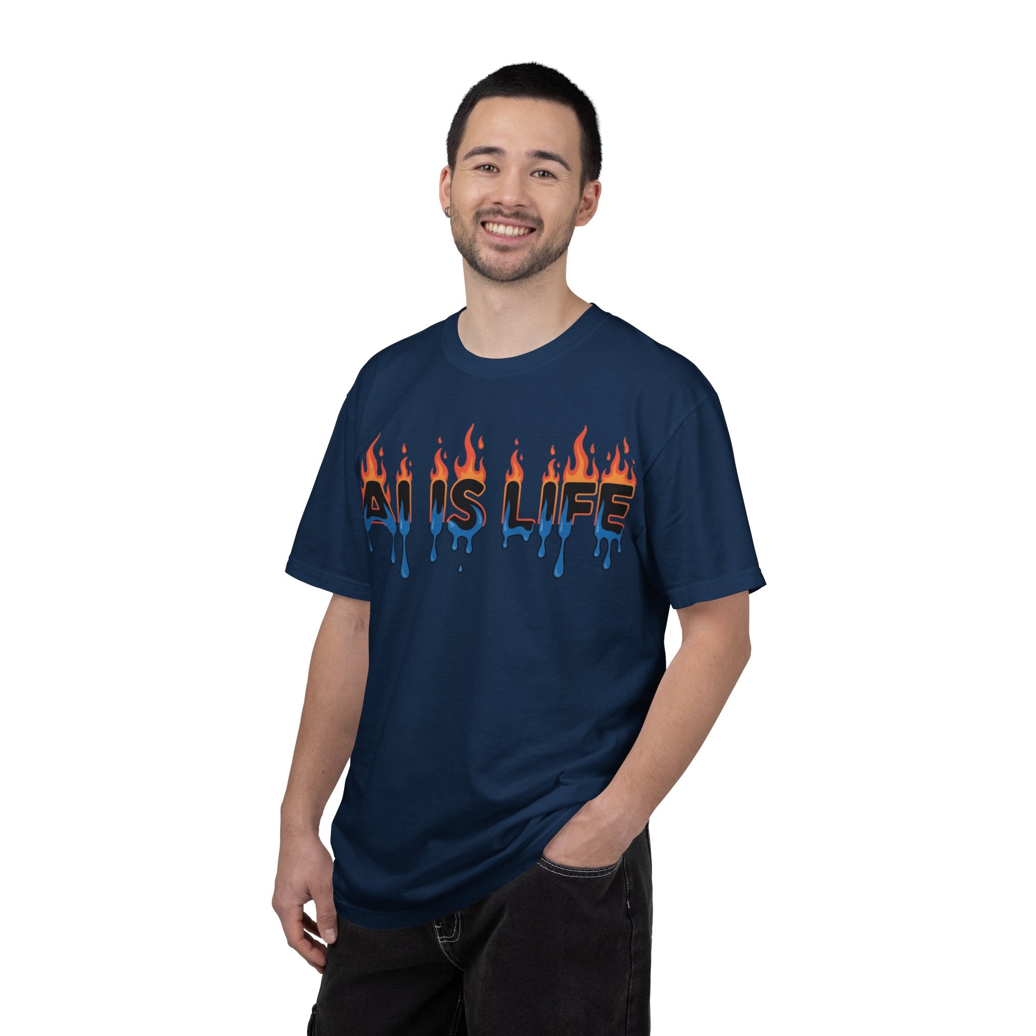 AI IS LIFE – “AI MELTDOWN” Unisex Garment-Dyed T-shirt