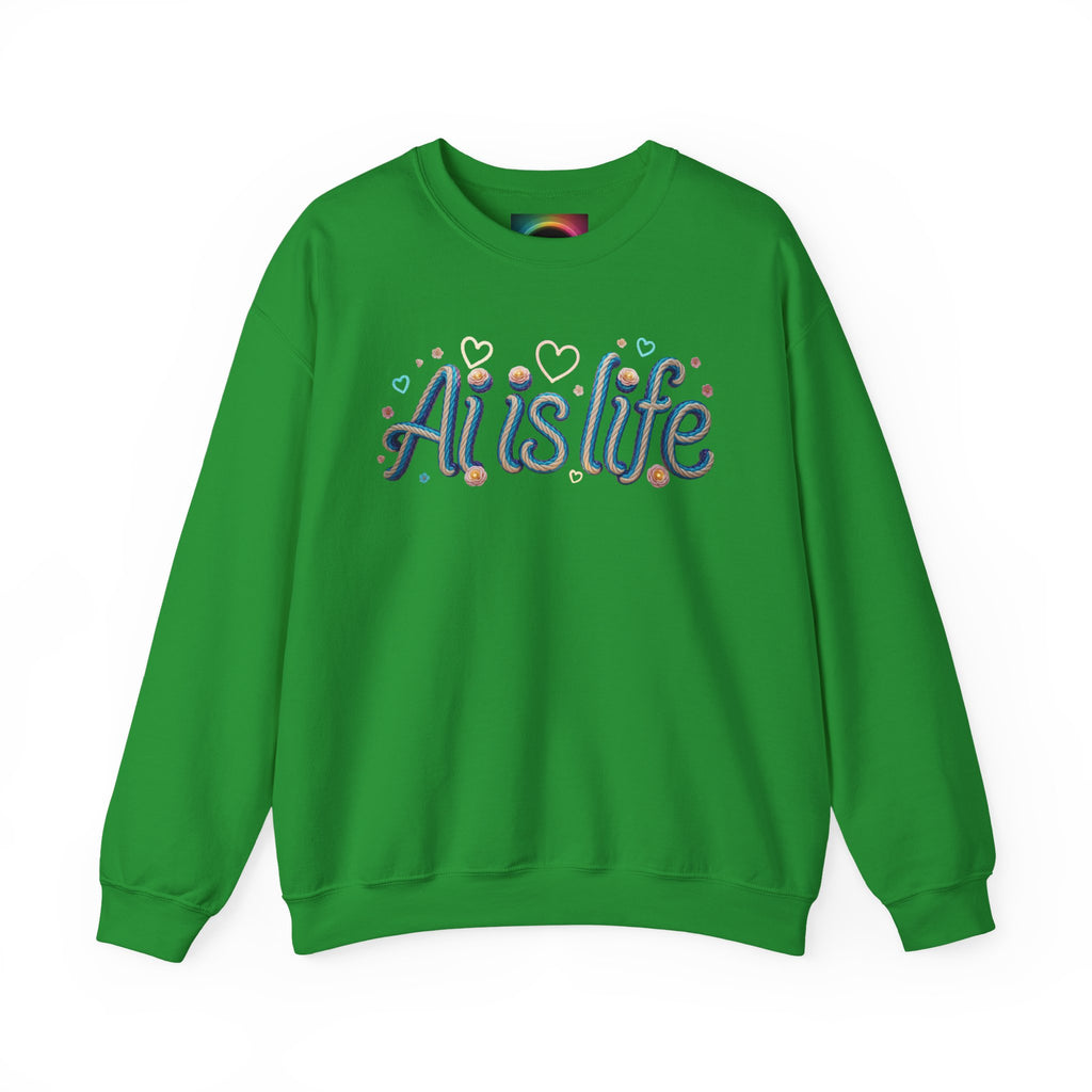 AI is LIFE " TWISTED BEAUTY " Retro Script Graphic Pullover for Artists Sweatshirt