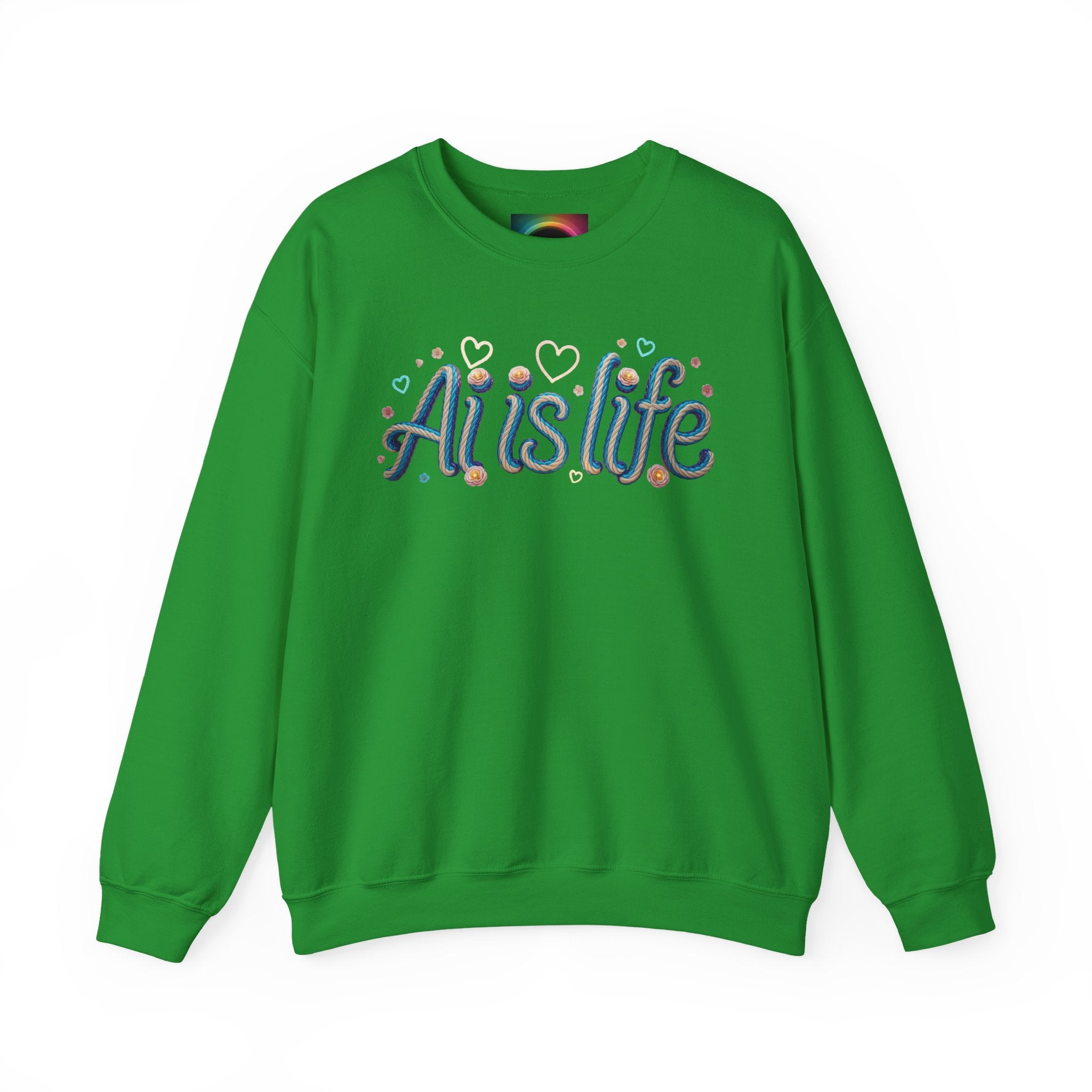 AI is LIFE " TWISTED BEAUTY " Retro Script Graphic Pullover for Artists Sweatshirt