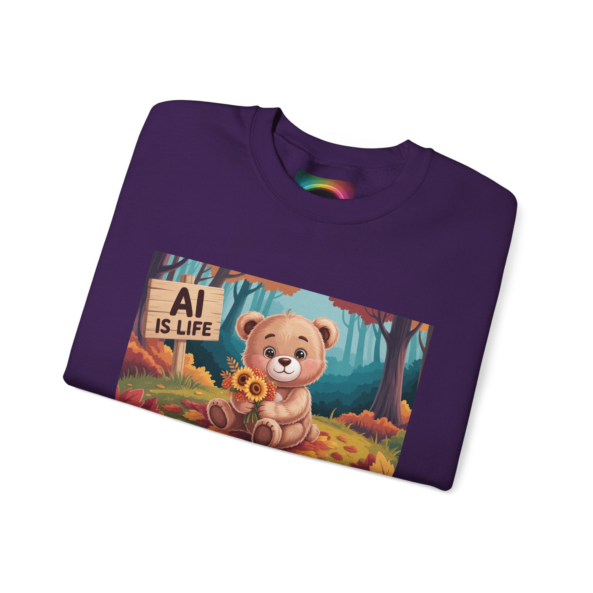 AI IS LIFE  " Cuddle Code "   Unisex Heavy Blend™ Crewneck Sweatshirt
