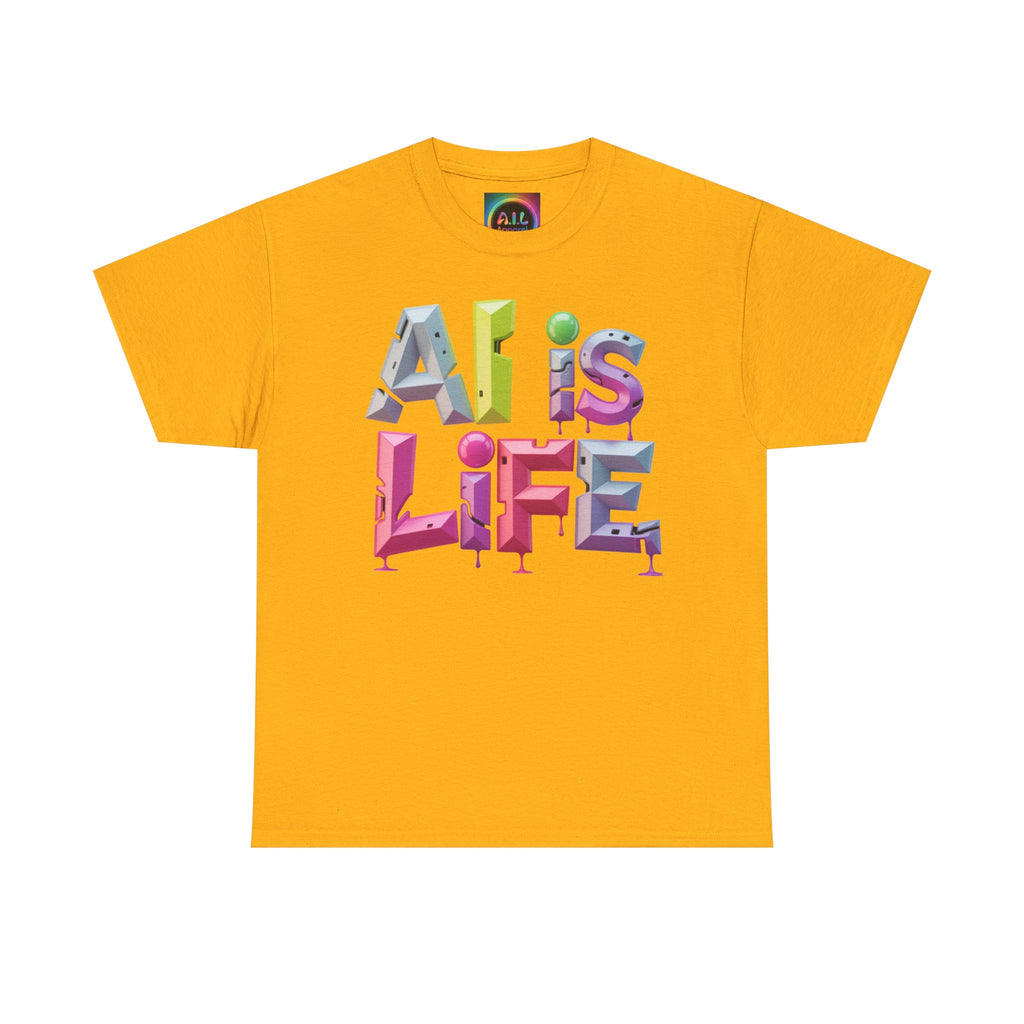 AI is LIFE "GRAFFITI DIMENSION" Colorful 3D Typography T-shirt