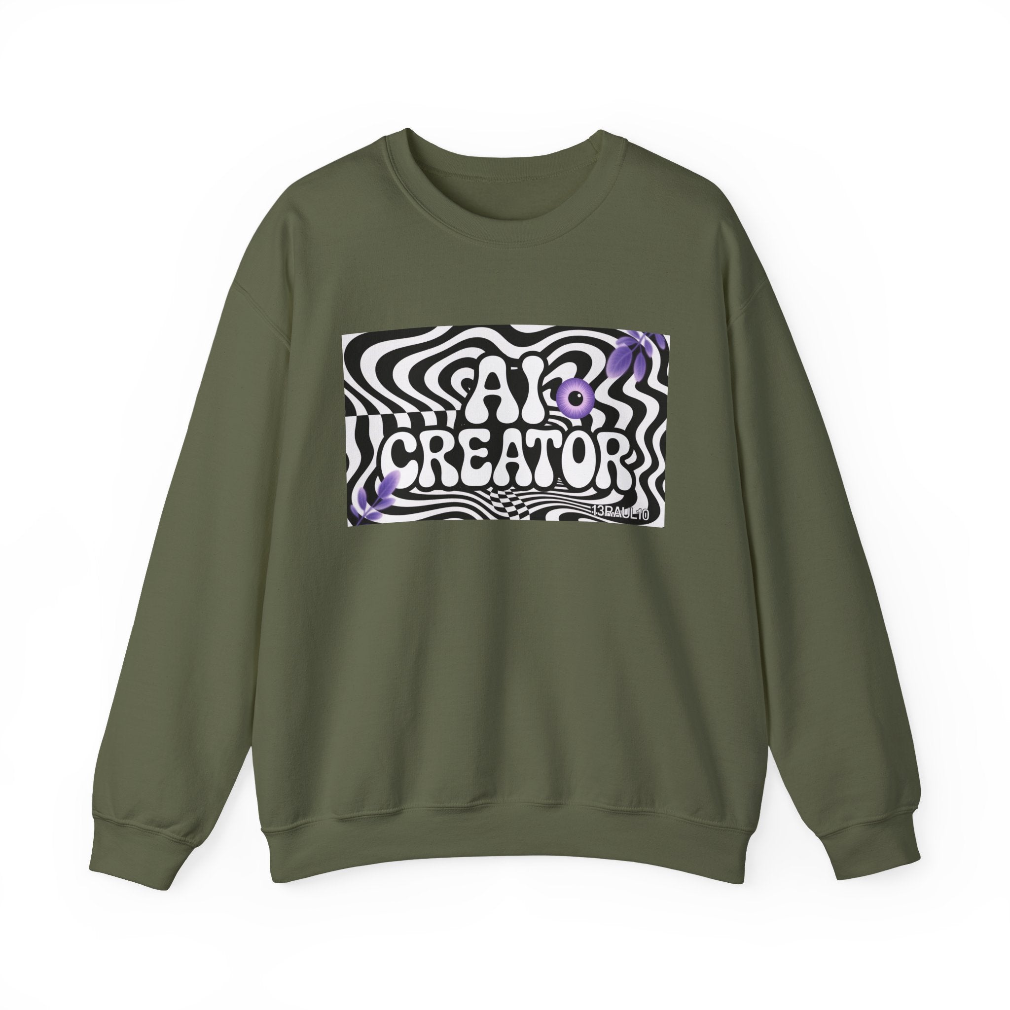 AI Creator  "Optic Loop" Unisex Heavy Blend™ Crewneck Sweatshirt