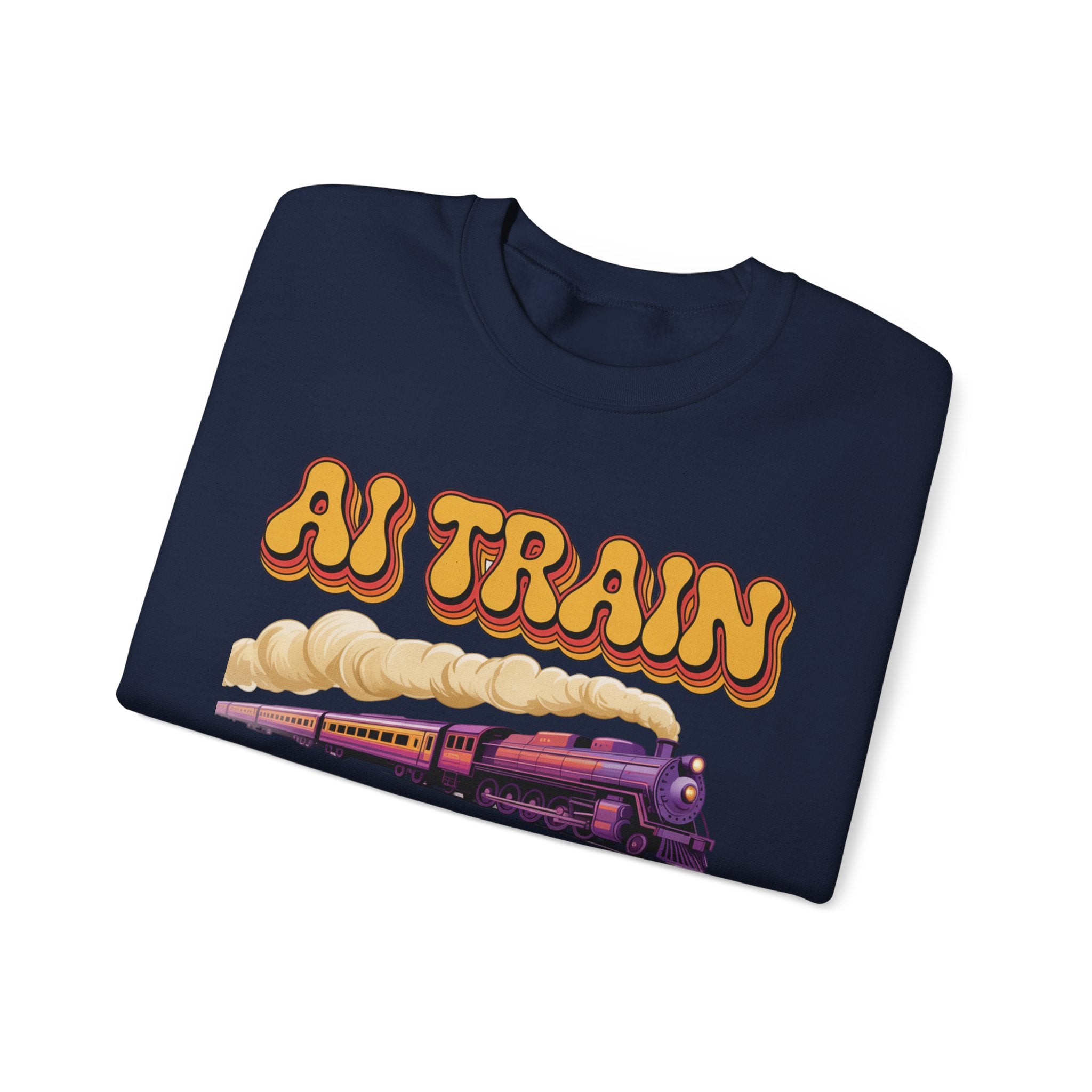 AI TRAIN  "Quantum Rail System" Unisex Heavy Blend™ Crewneck Sweatshirt