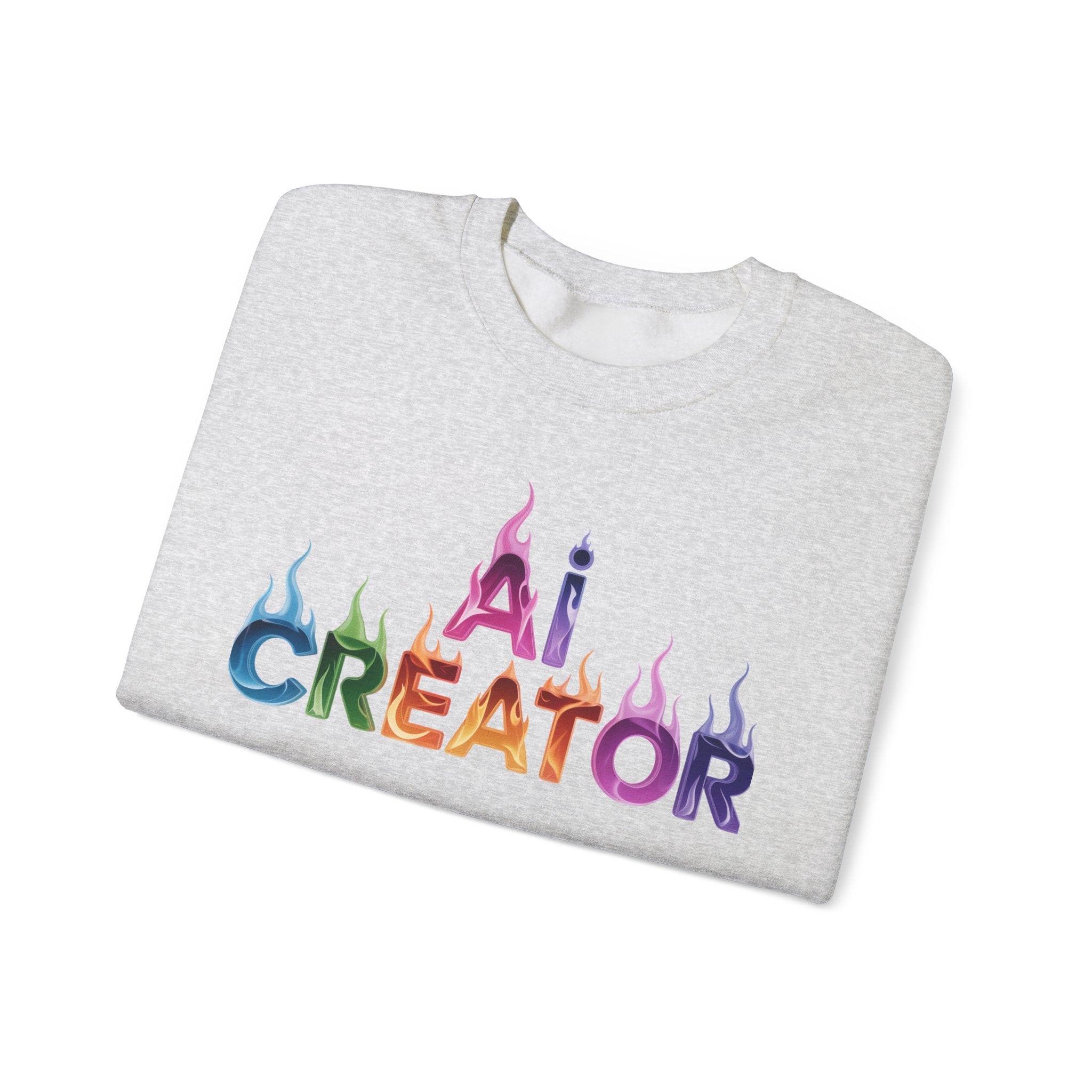 AI CREATOR  "Fire in the Code" Unisex Heavy Blend™ Crewneck Sweatshirt