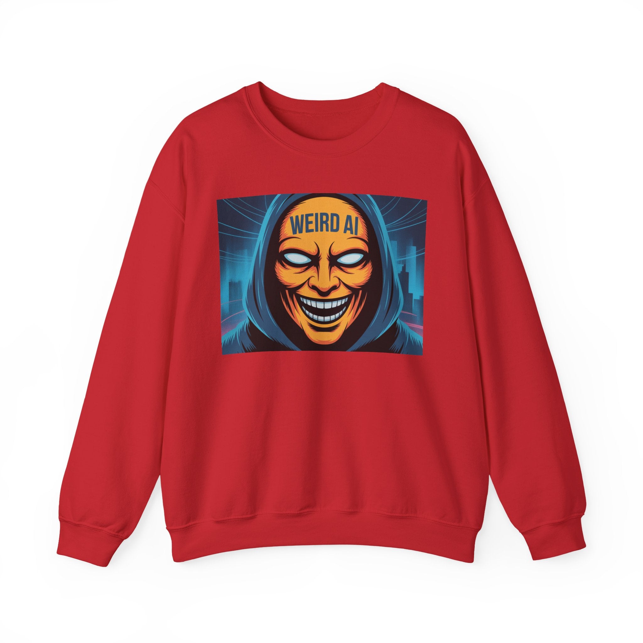 Weird AI "Masked Mode" Unisex Heavy Blend™ Crewneck Sweatshirt