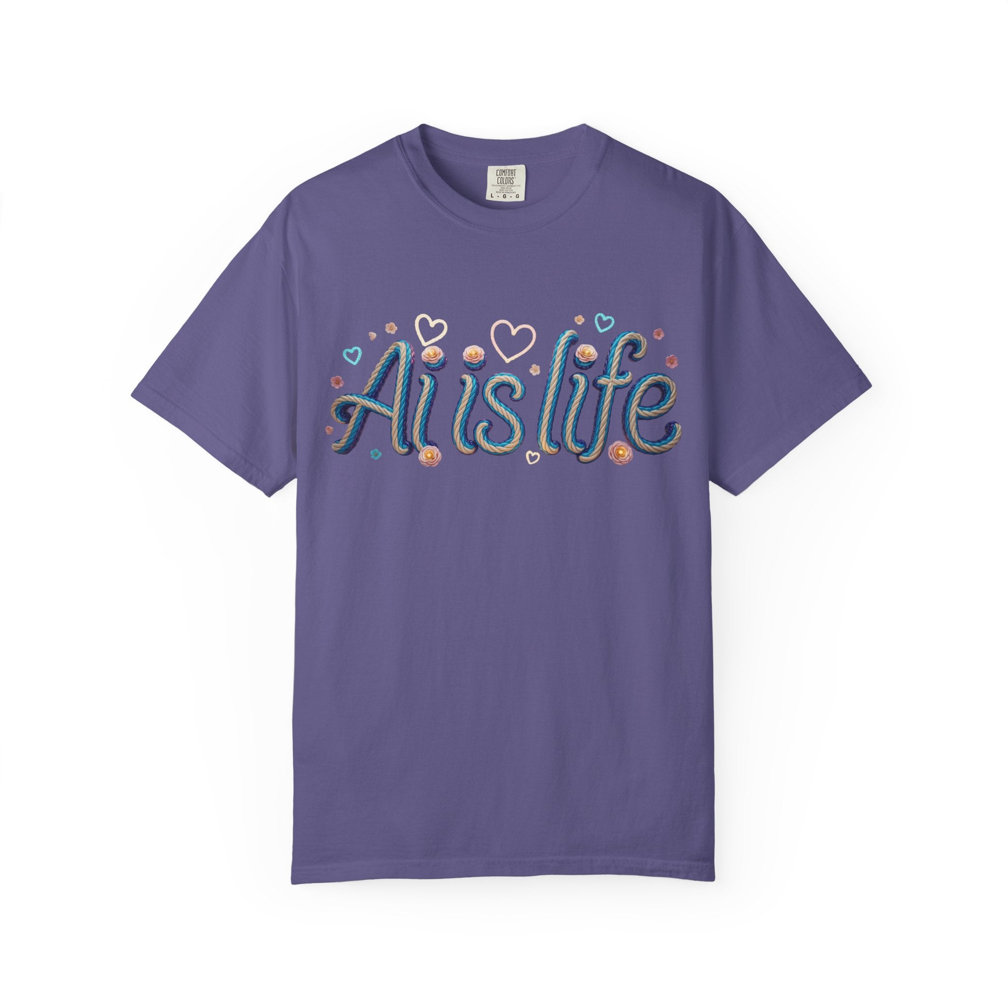 AI is Life  "TWISTED BEAUTY" Unisex Garment-Dyed T-shirt