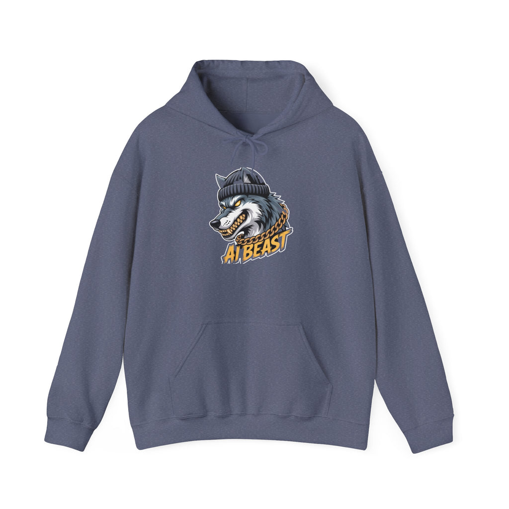 AI BEAST  "Wolf Byte Syndicate" Unisex Heavy Blend™ Hooded Sweatshirt
