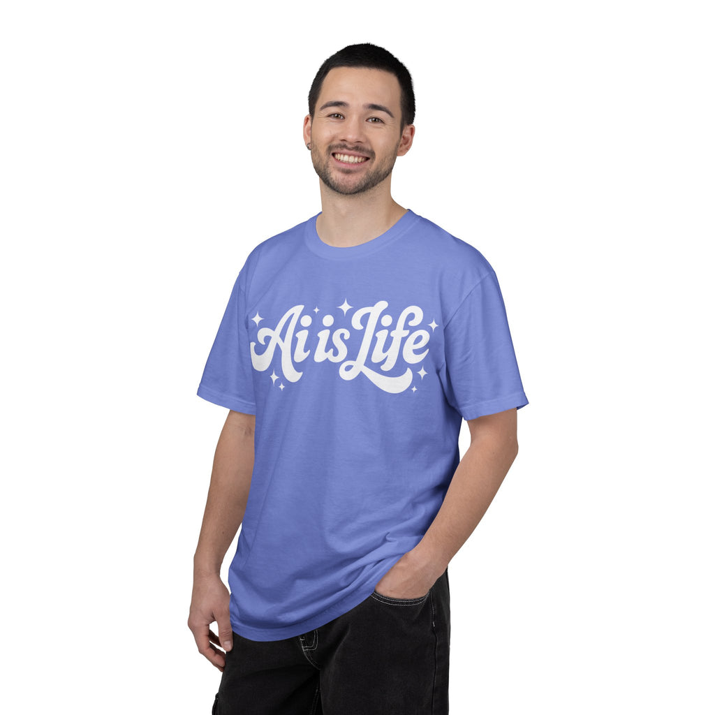 Ai is Life  "TechFlow Energy" Unisex Garment-Dyed T-shirt