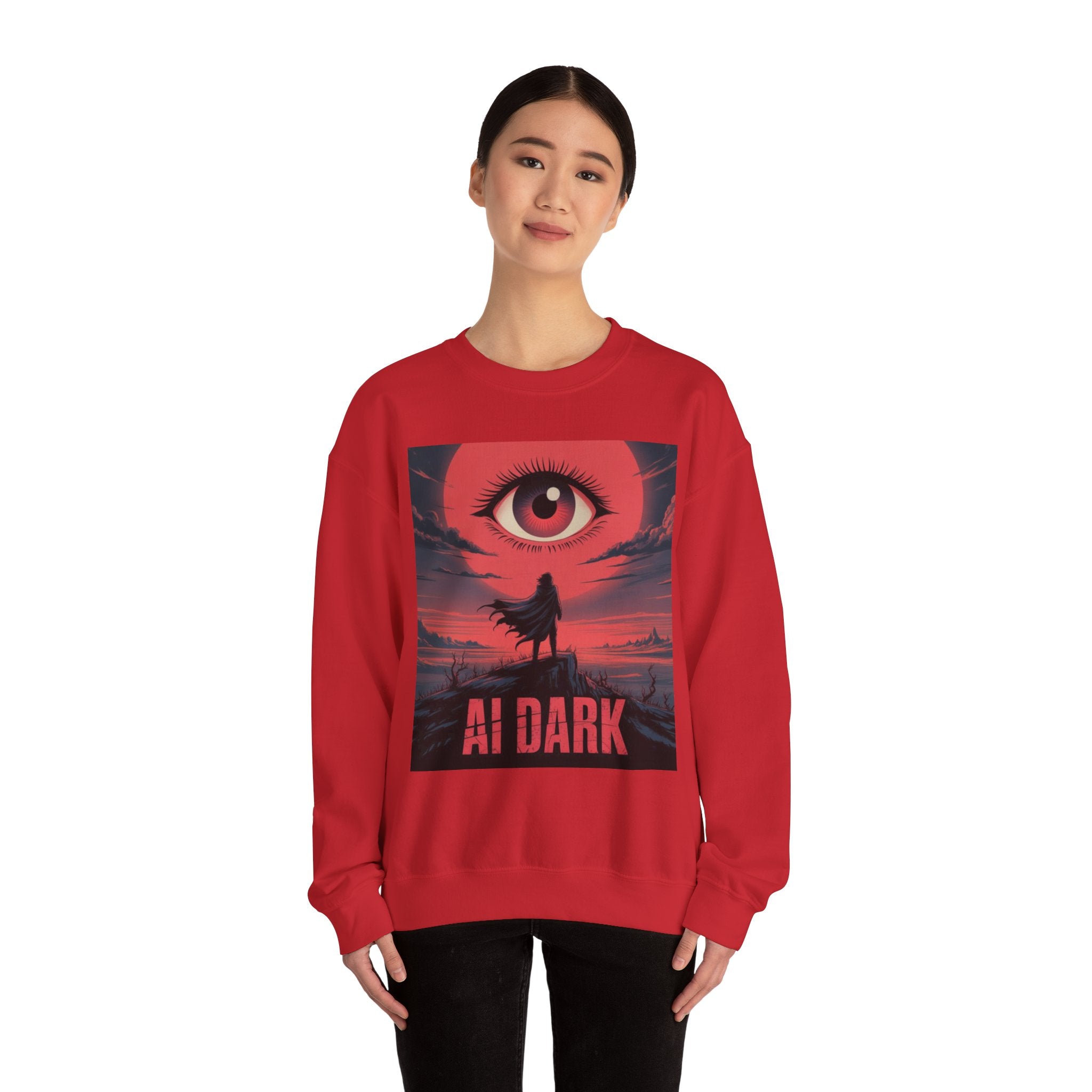 AI DARK “Shadow Protocol” Unisex Heavy Blend™ Crewneck Sweatshirt
