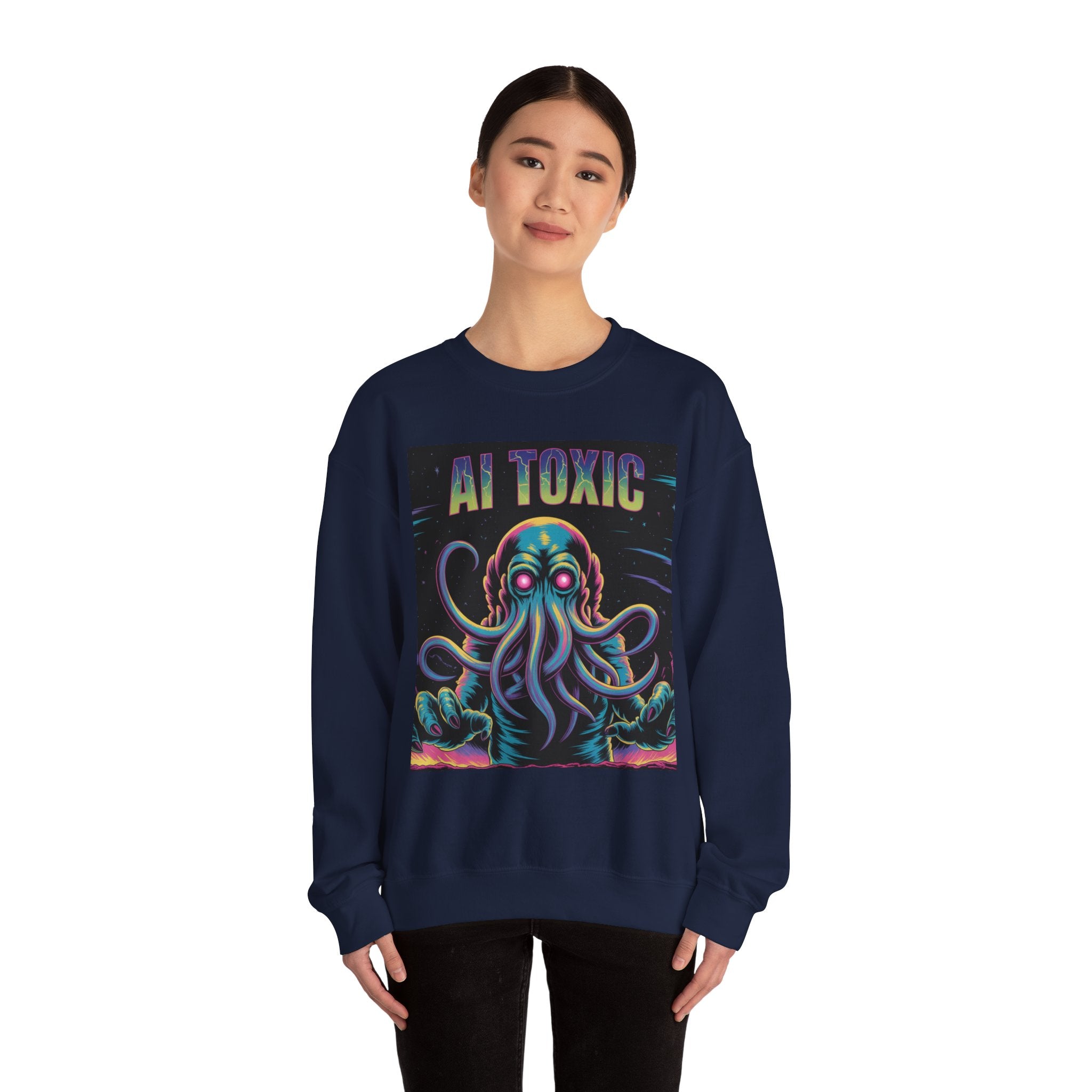 AI TOXIC  "Data Overlord" Unisex Heavy Blend™ Crewneck Sweatshirt
