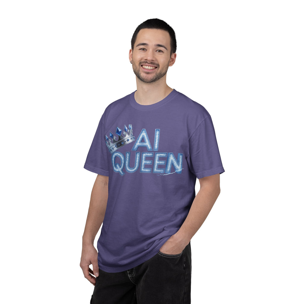 AI Queen "Frost Crown Frequency" Unisex Garment-Dyed T-shirt