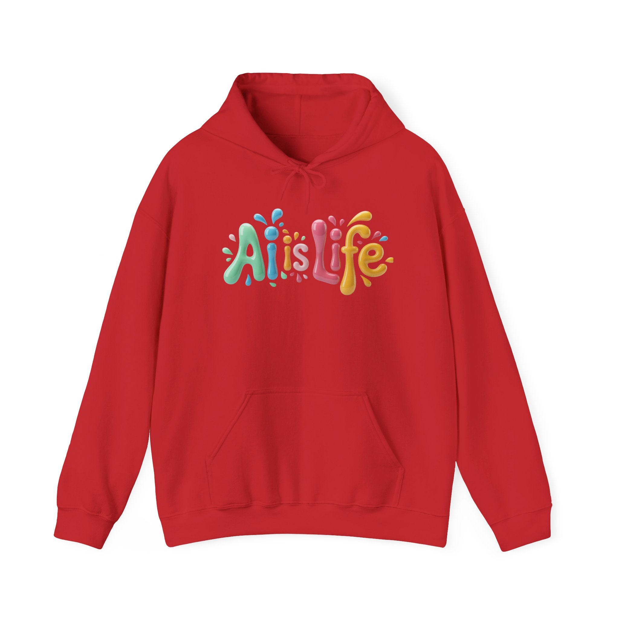 AI IS LIFE “Colorful Circuit Pop” Unisex Heavy Blend™ Hooded Sweatshirt