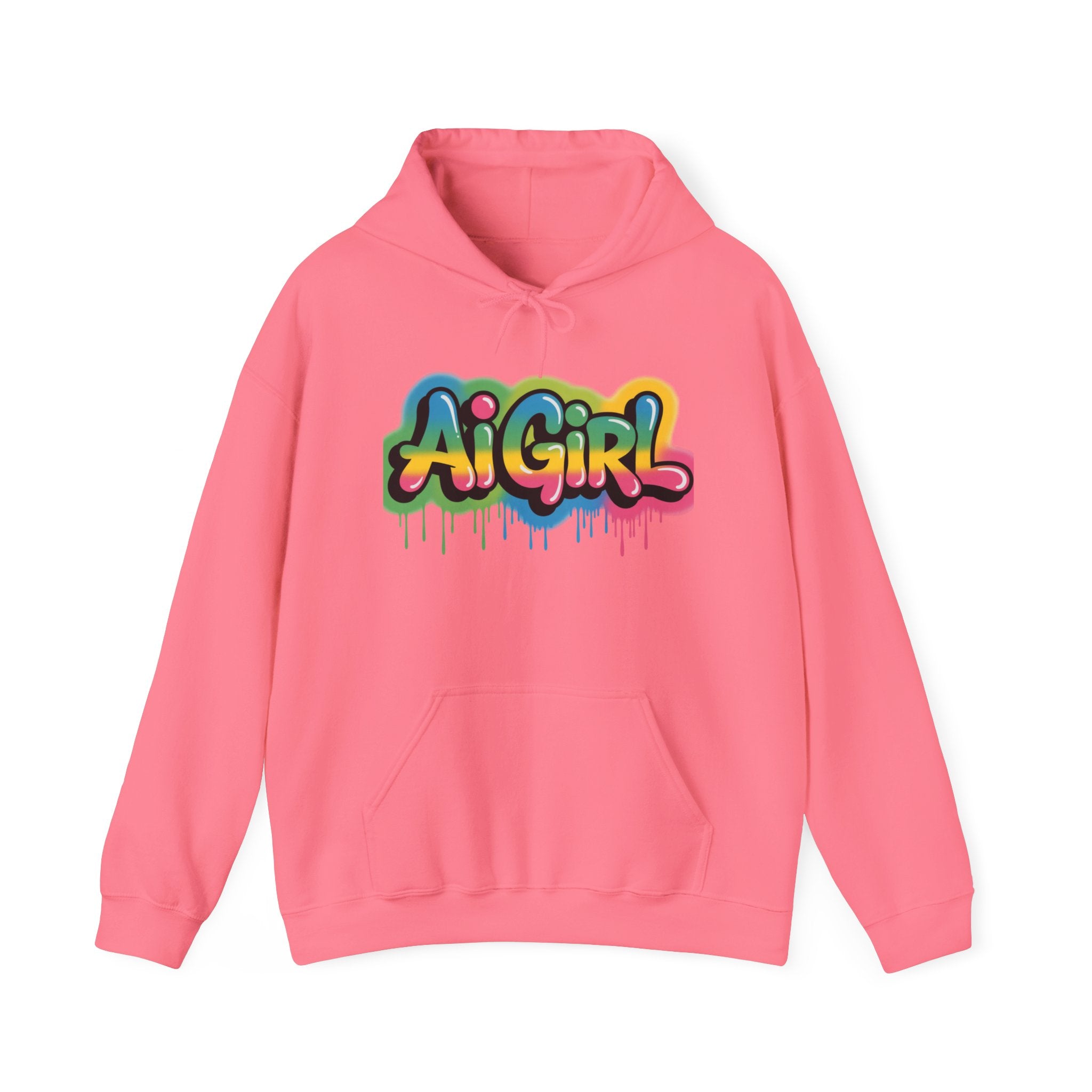 Ai Girl  "Graffiti Glow"  Unisex Heavy Blend™ Hooded Sweatshirt