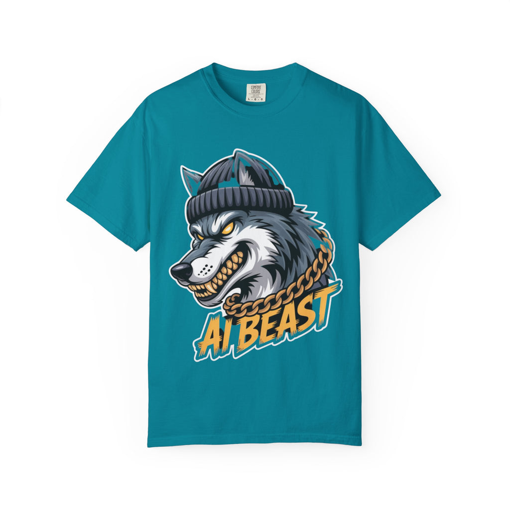 AI BEAST  "Wolf Byte Syndicate " Unisex Garment-Dyed T-shirt
