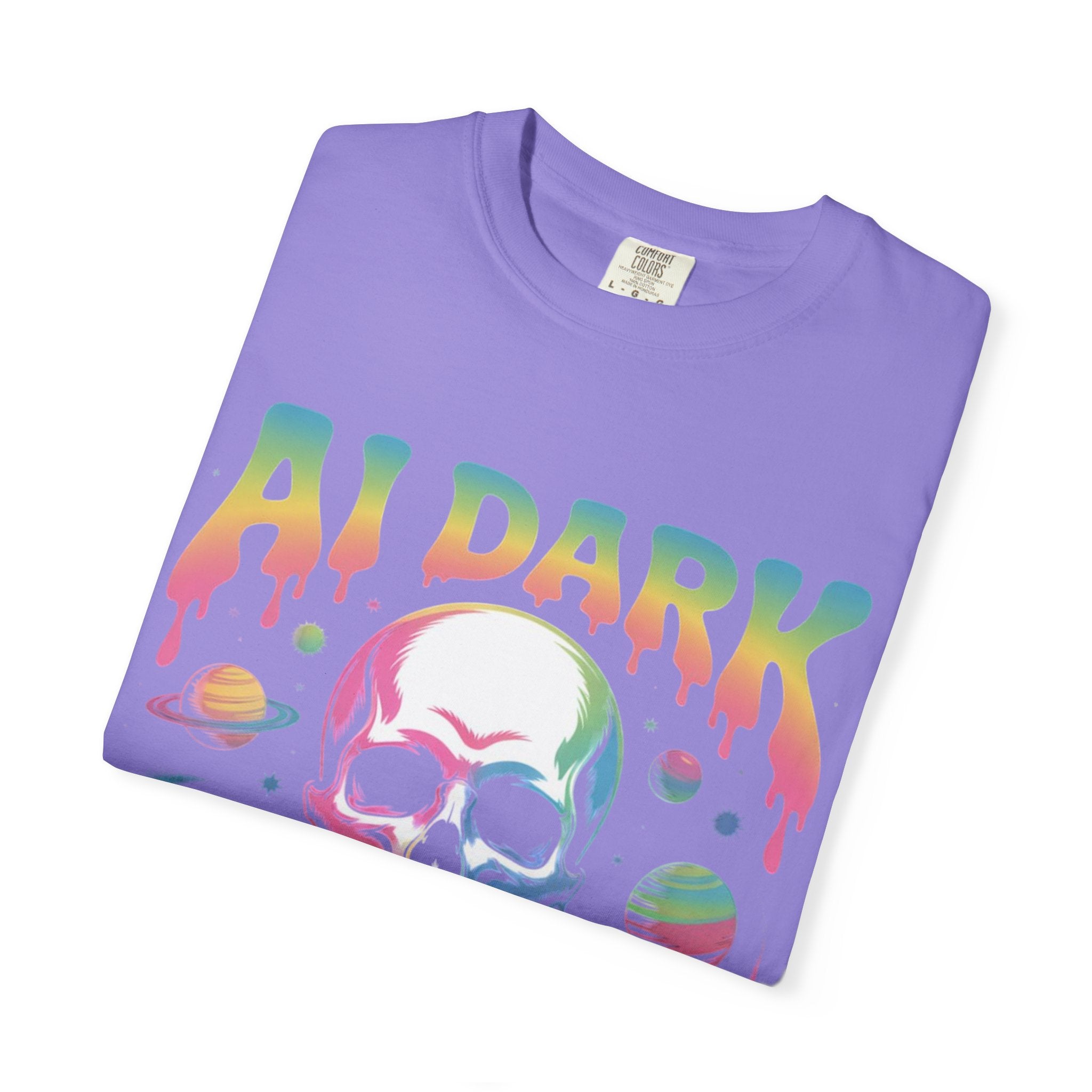 AI DARK “Death of Data” Unisex Garment-Dyed T-shirt