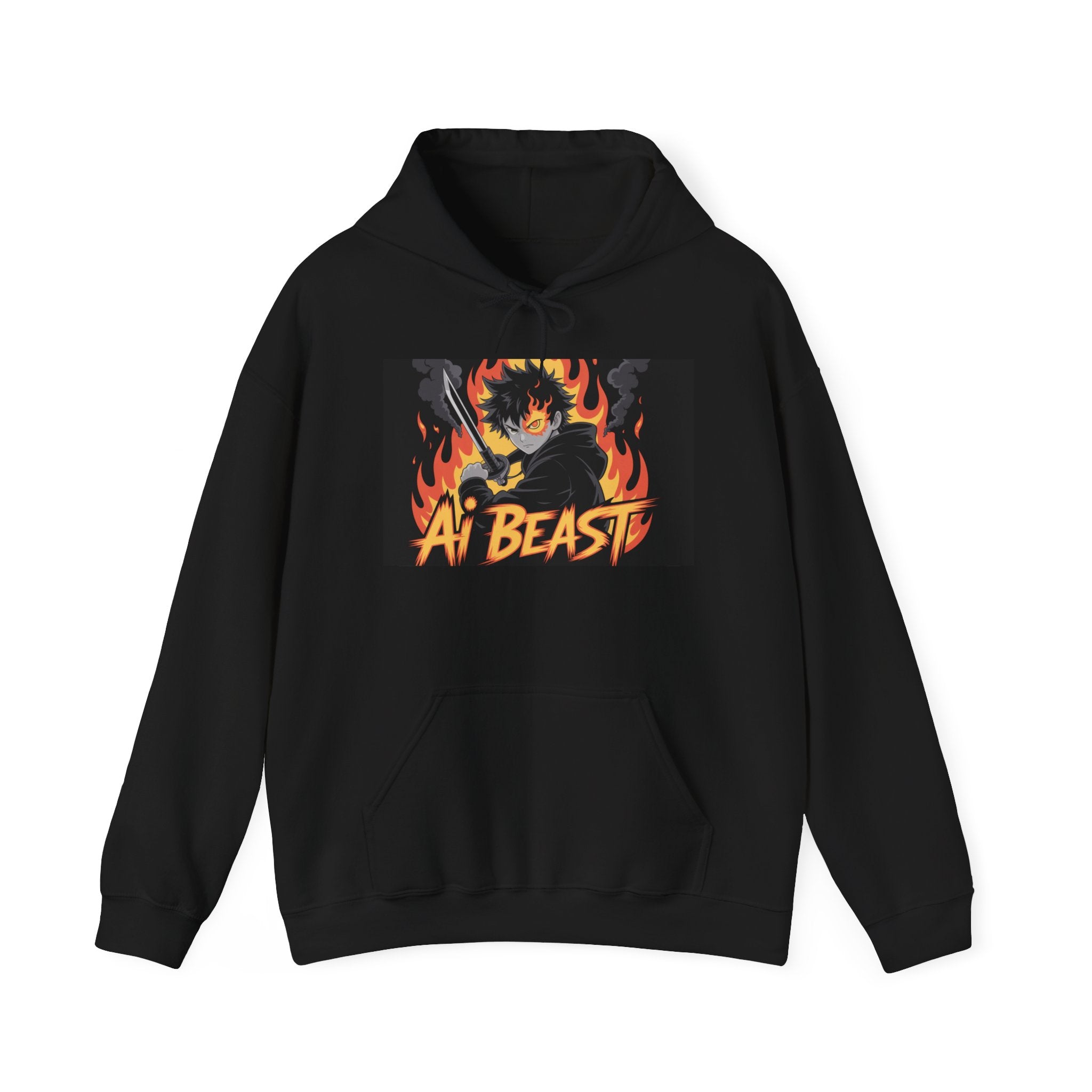 AI  BEAST  " Warrior.exe "  Unisex Heavy Blend™ Hooded Sweatshirt