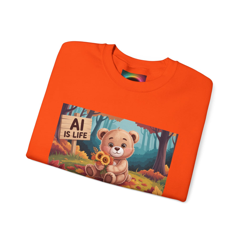AI IS LIFE  " Cuddle Code "   Unisex Heavy Blend™ Crewneck Sweatshirt