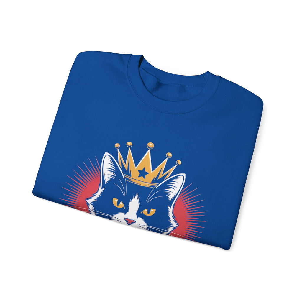 AI King  "Glitch Monarch" Unisex Heavy Blend™ Crewneck Sweatshirt