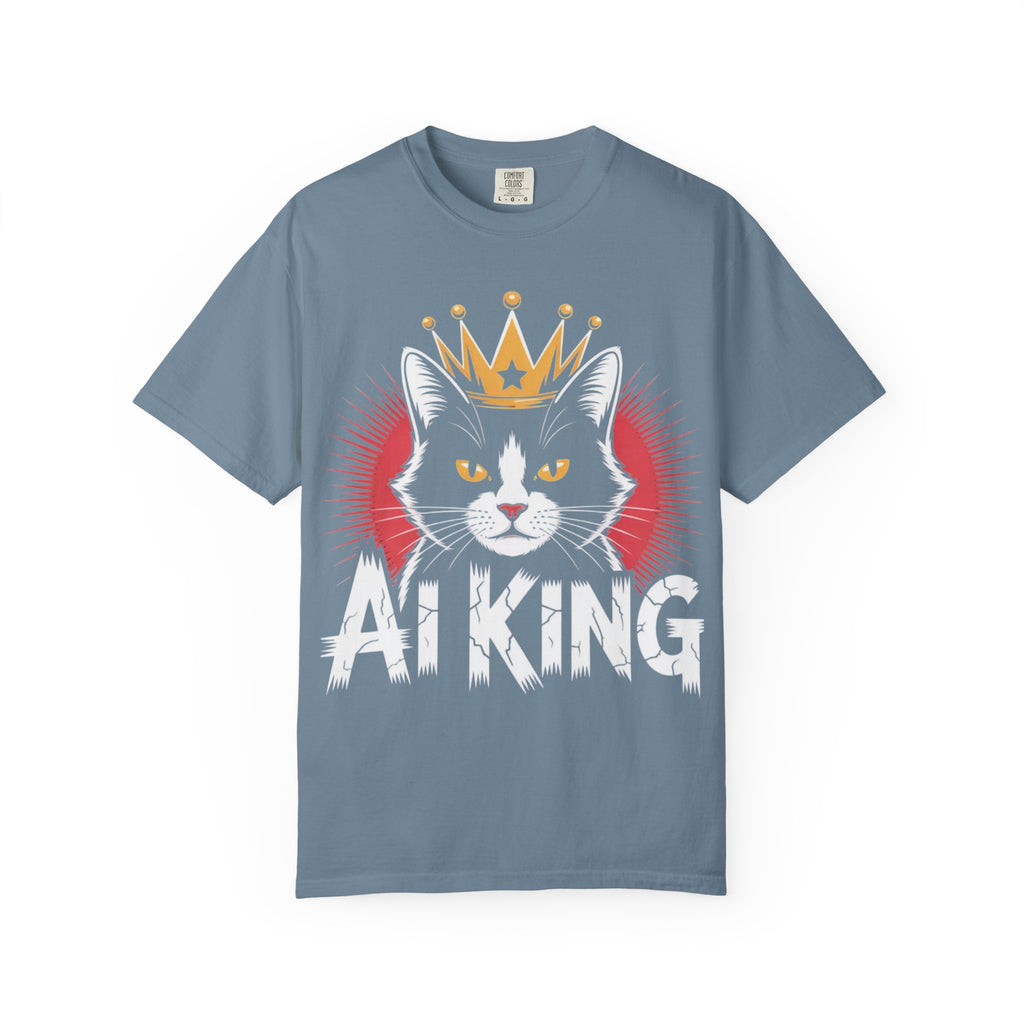 AI king ""Glitch Monarch"" Garment-Dyed T-shirt (Men)