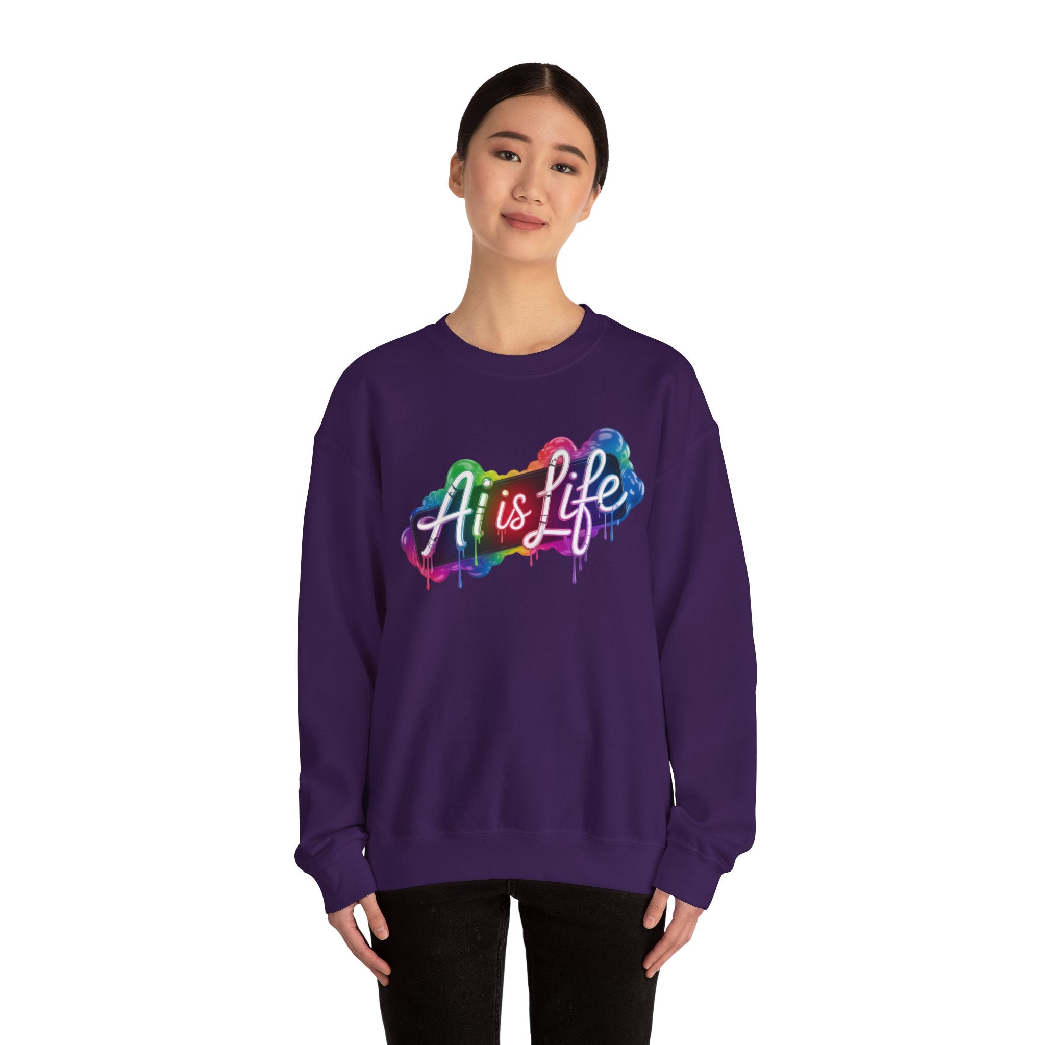 AI is LIFE  “PipeDream Intelligence”  Heavy Blend™ Crewneck Sweatshirt