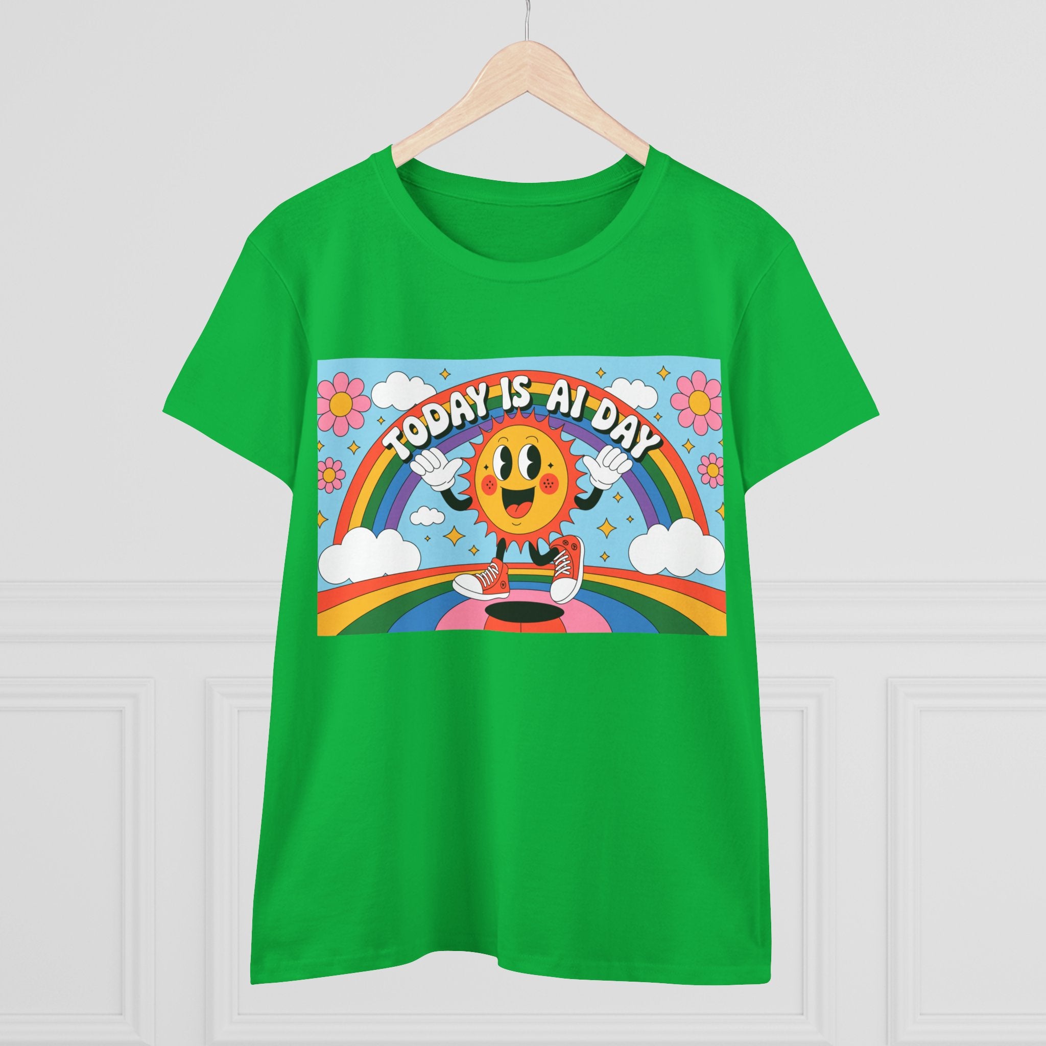 Today Is AI Day  "Sunshine Circuit" Women's Midweight Cotton Tee