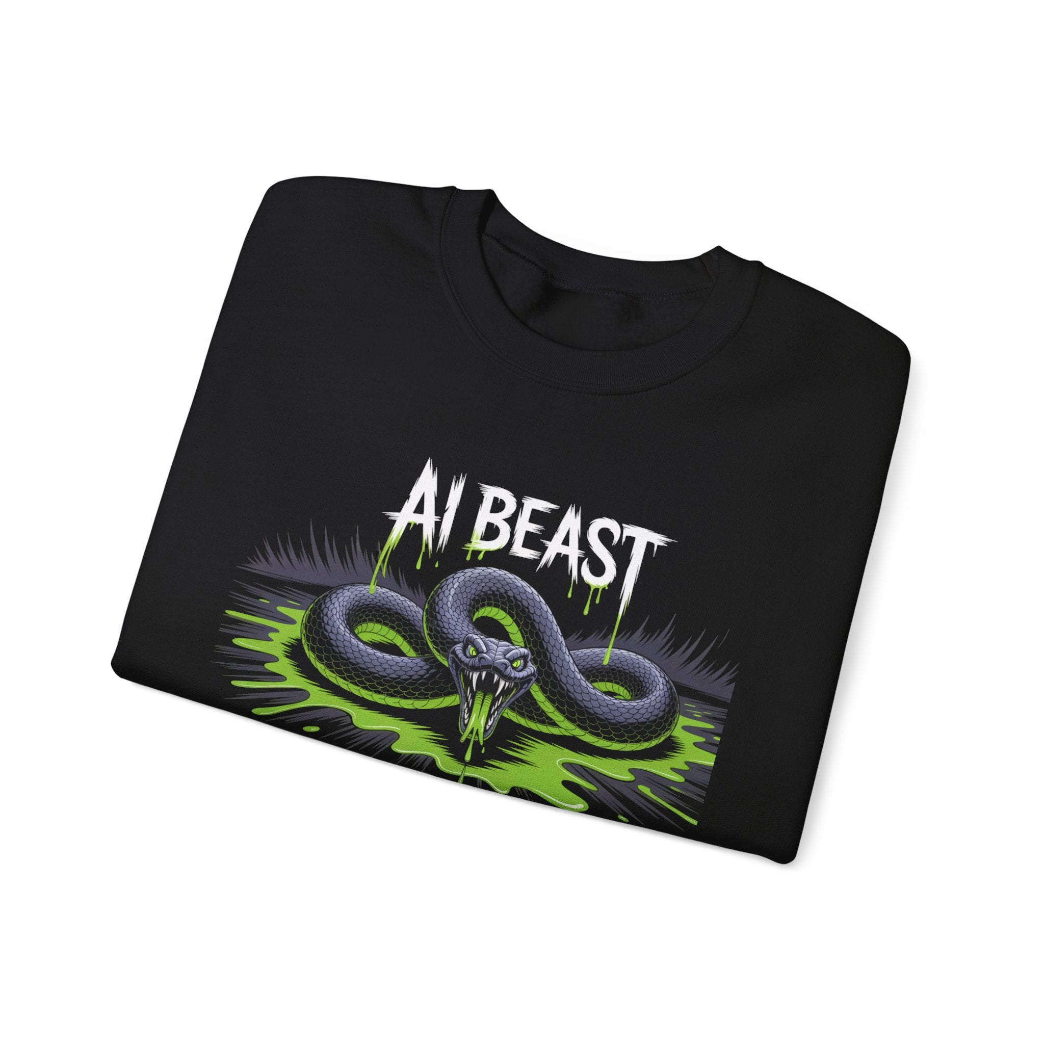 AI BEAST  "Digital Venom" Unisex Heavy Blend™ Crewneck Sweatshirt