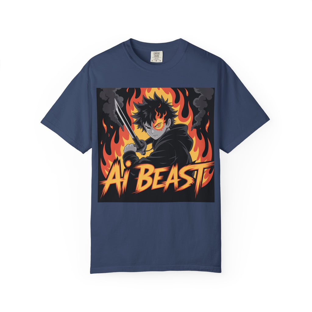 AI  BEAST "Warrior.exe"  of Unisex Garment-Dyed T-shirt