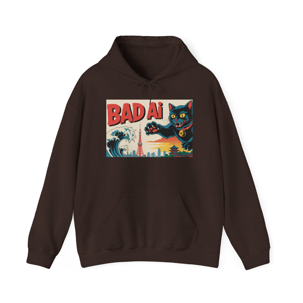 BAD AI " Kaiju Kitty " Unisex Heavy Blend™ Hooded Sweatshirt