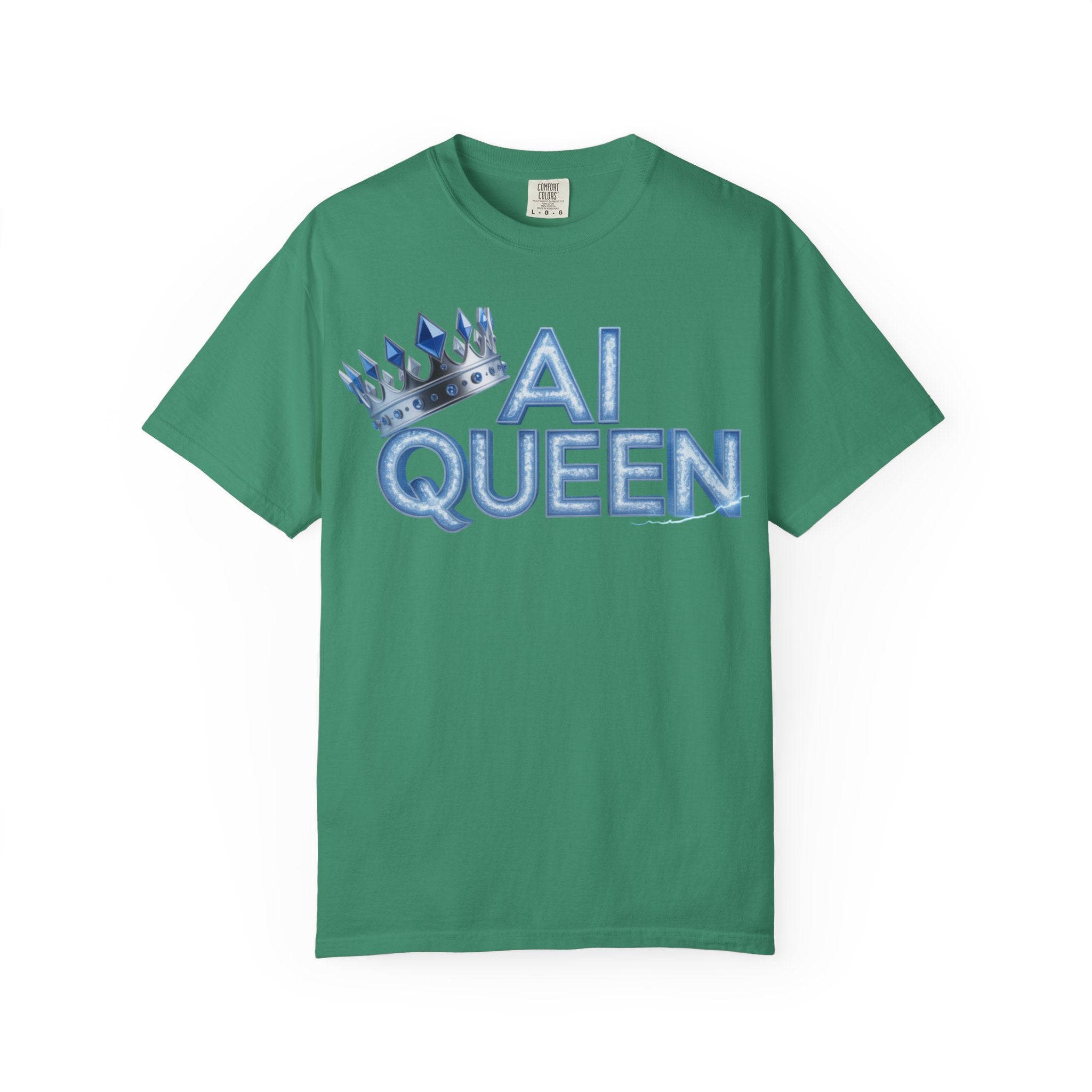 AI Queen "Frost Crown Frequency" Unisex Garment-Dyed T-shirt