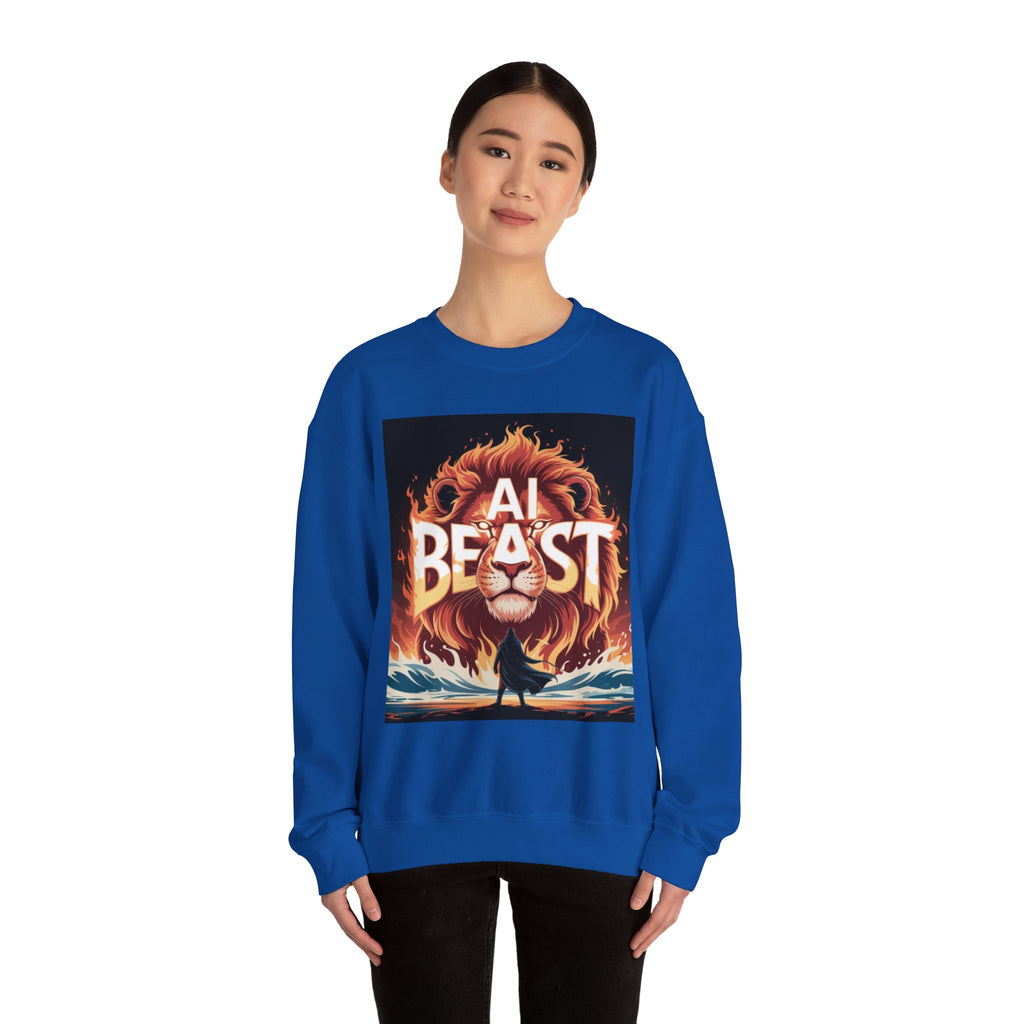 AI BEAST “Majestic Upload” Unisex Heavy Blend™ Crewneck Sweatshirt