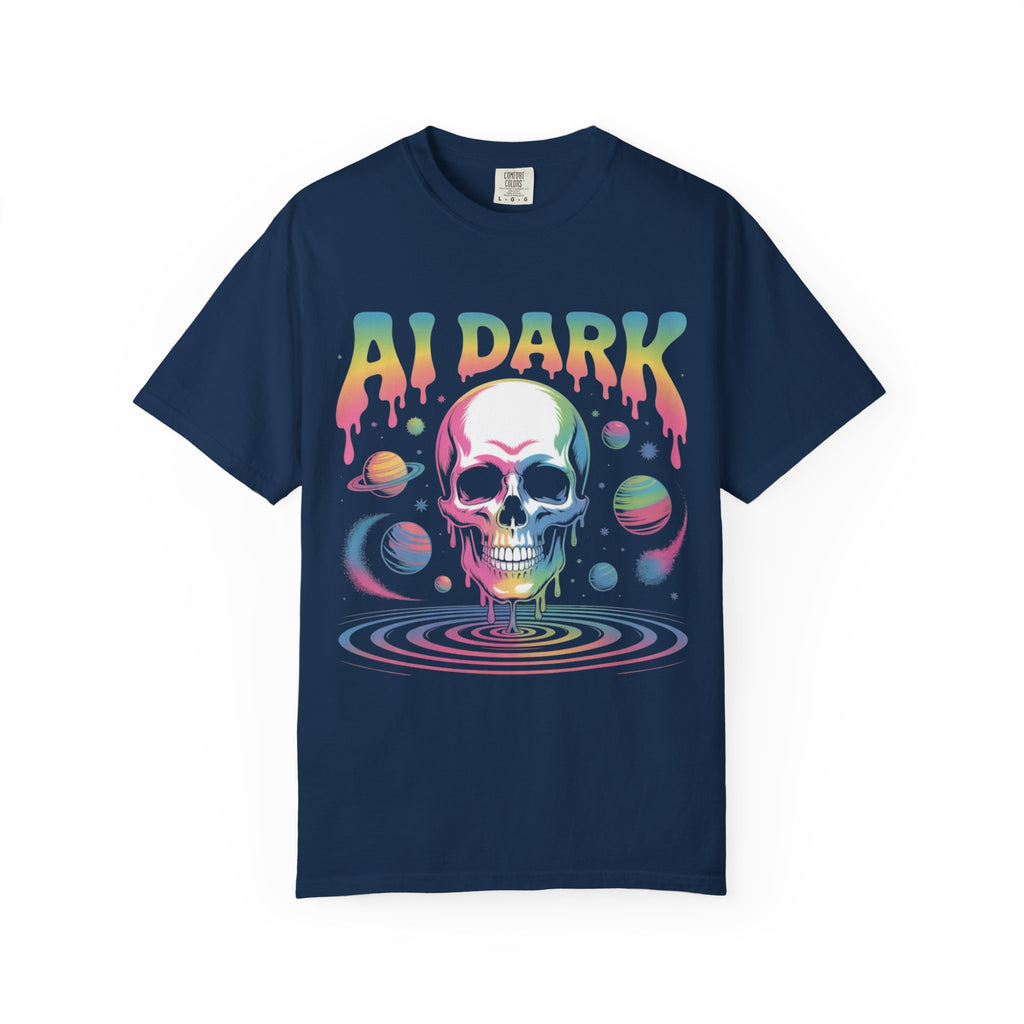 AI DARK “Death of Data” Unisex Garment-Dyed T-shirt