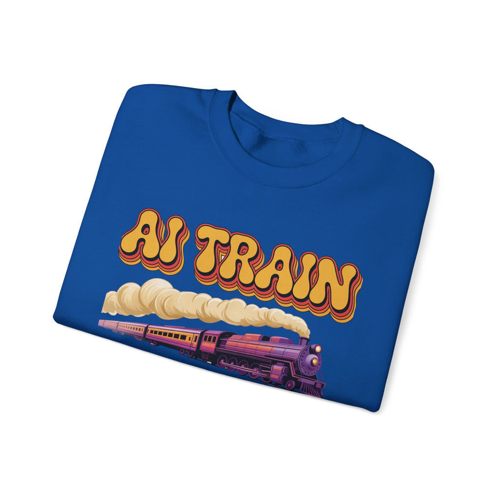 AI TRAIN  "Quantum Rail System" Unisex Heavy Blend™ Crewneck Sweatshirt