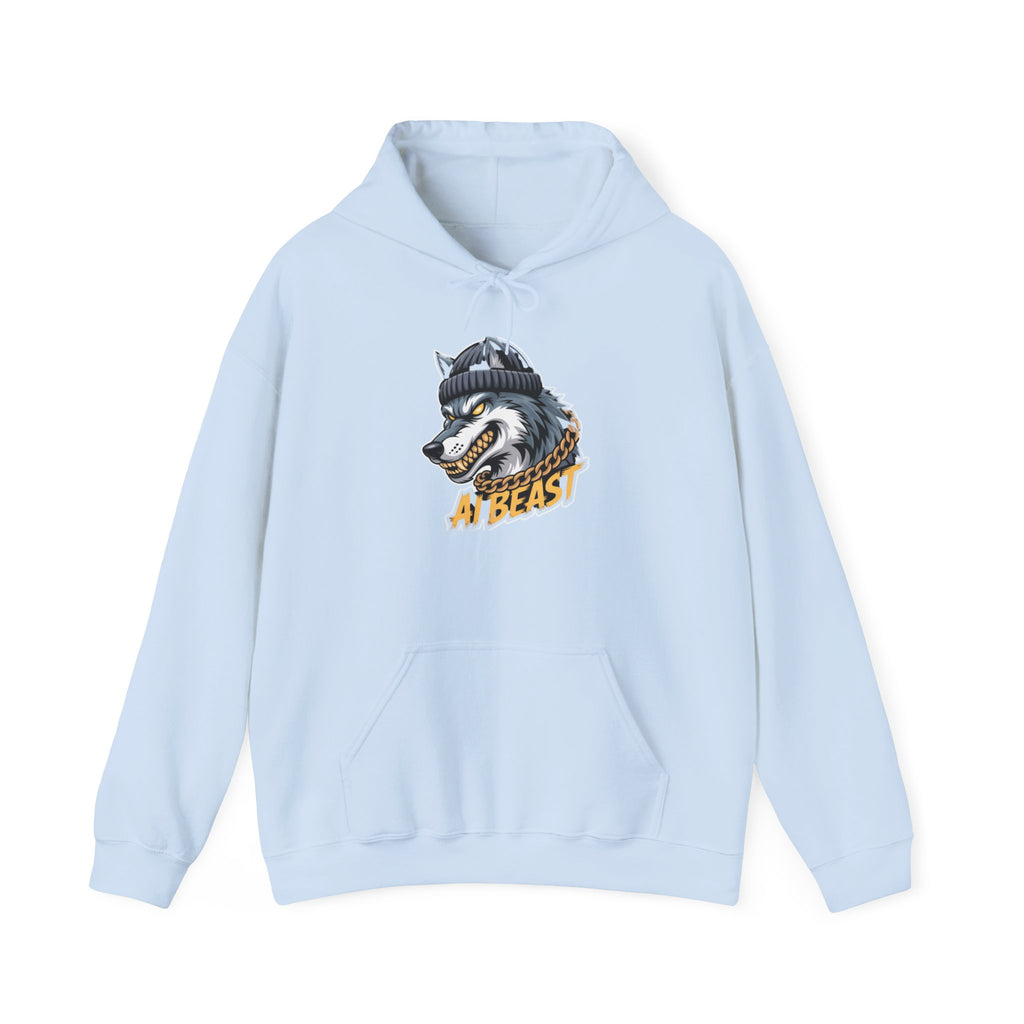 AI BEAST  "Wolf Byte Syndicate" Unisex Heavy Blend™ Hooded Sweatshirt