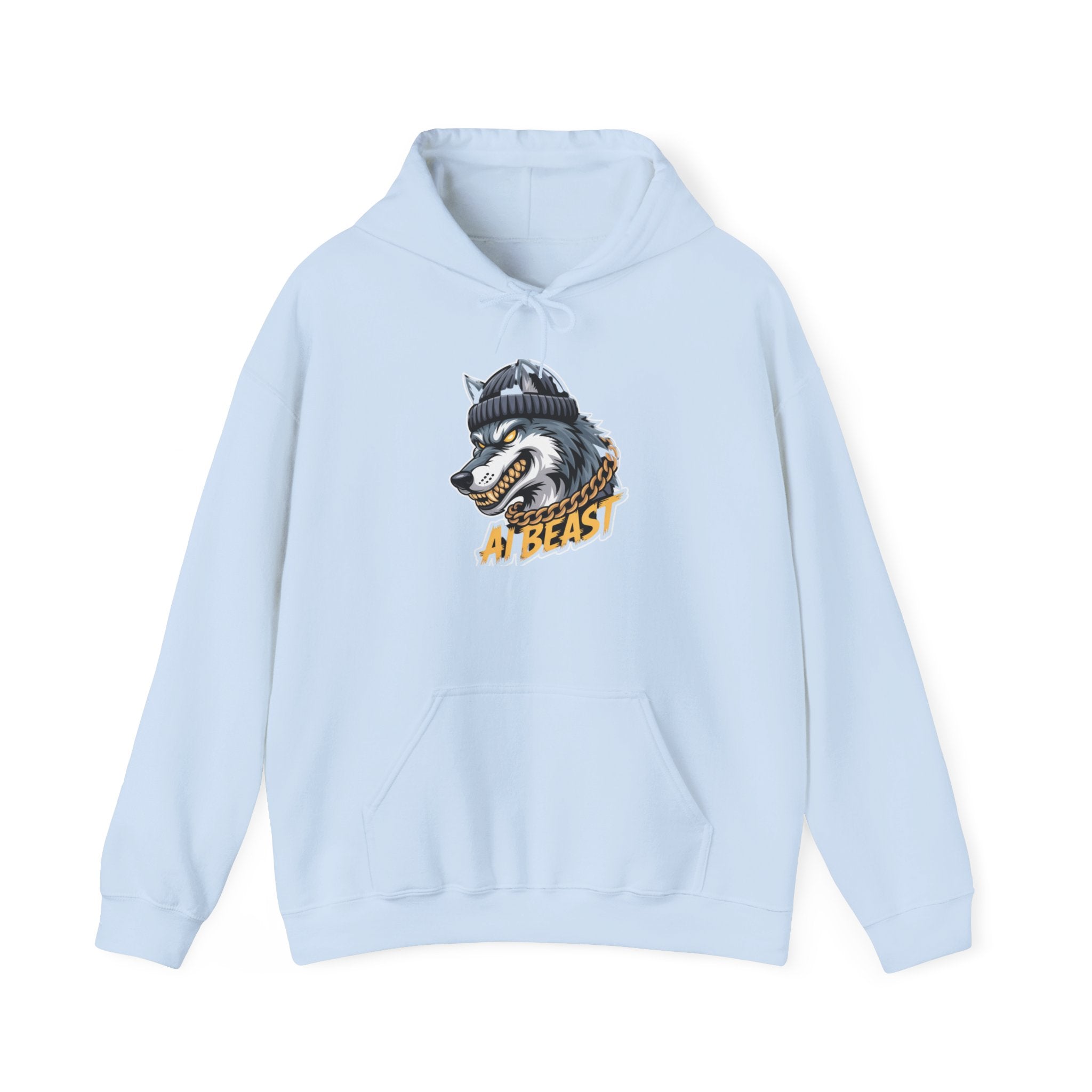 AI BEAST  "Wolf Byte Syndicate" Unisex Heavy Blend™ Hooded Sweatshirt