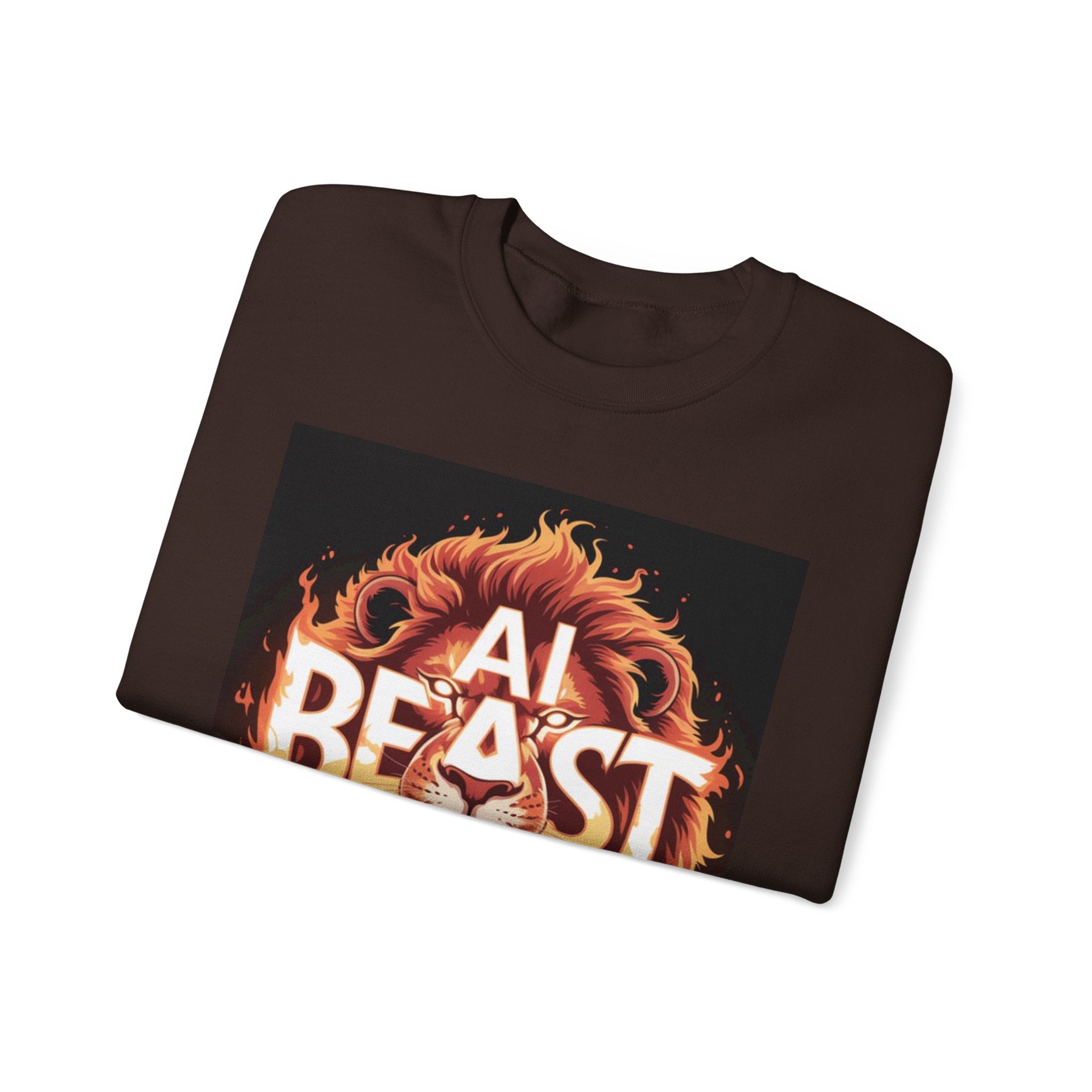 AI BEAST “Majestic Upload” Unisex Heavy Blend™ Crewneck Sweatshirt