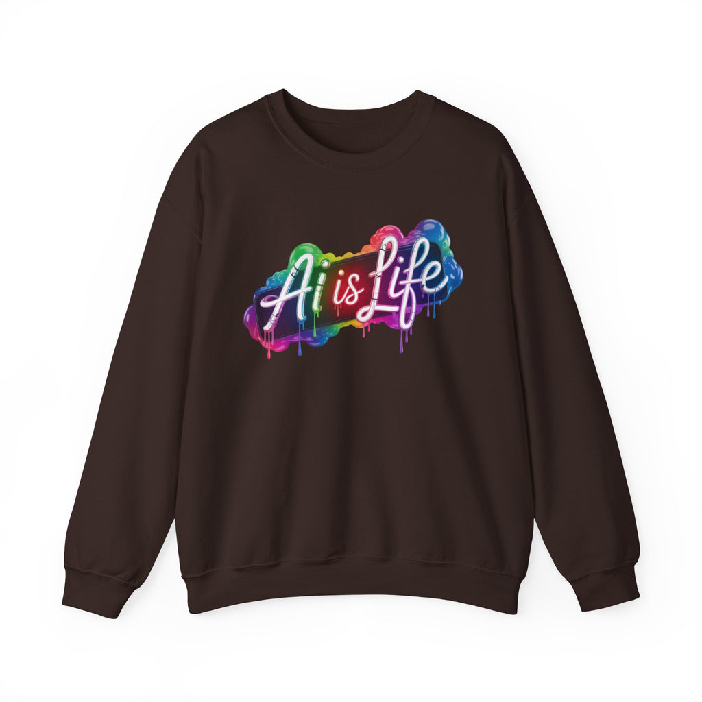 AI is LIFE  “PipeDream Intelligence”  Heavy Blend™ Crewneck Sweatshirt