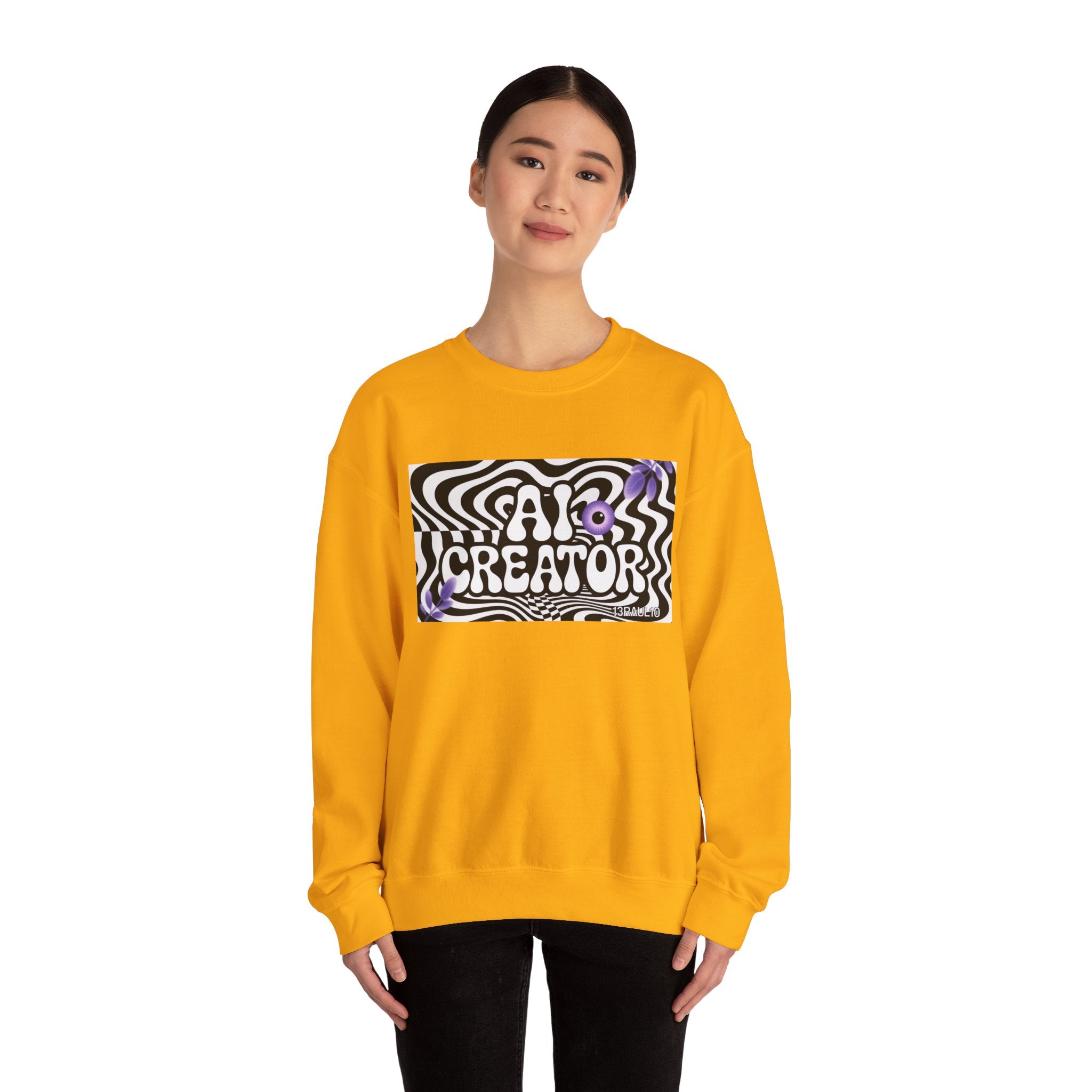 AI Creator  "Optic Loop" Unisex Heavy Blend™ Crewneck Sweatshirt